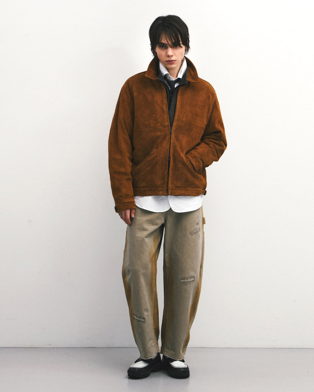 Eastlogue - Sporting Leather Jacket (Beige Suede) product image 4 | TRAB K-Fashion Australia