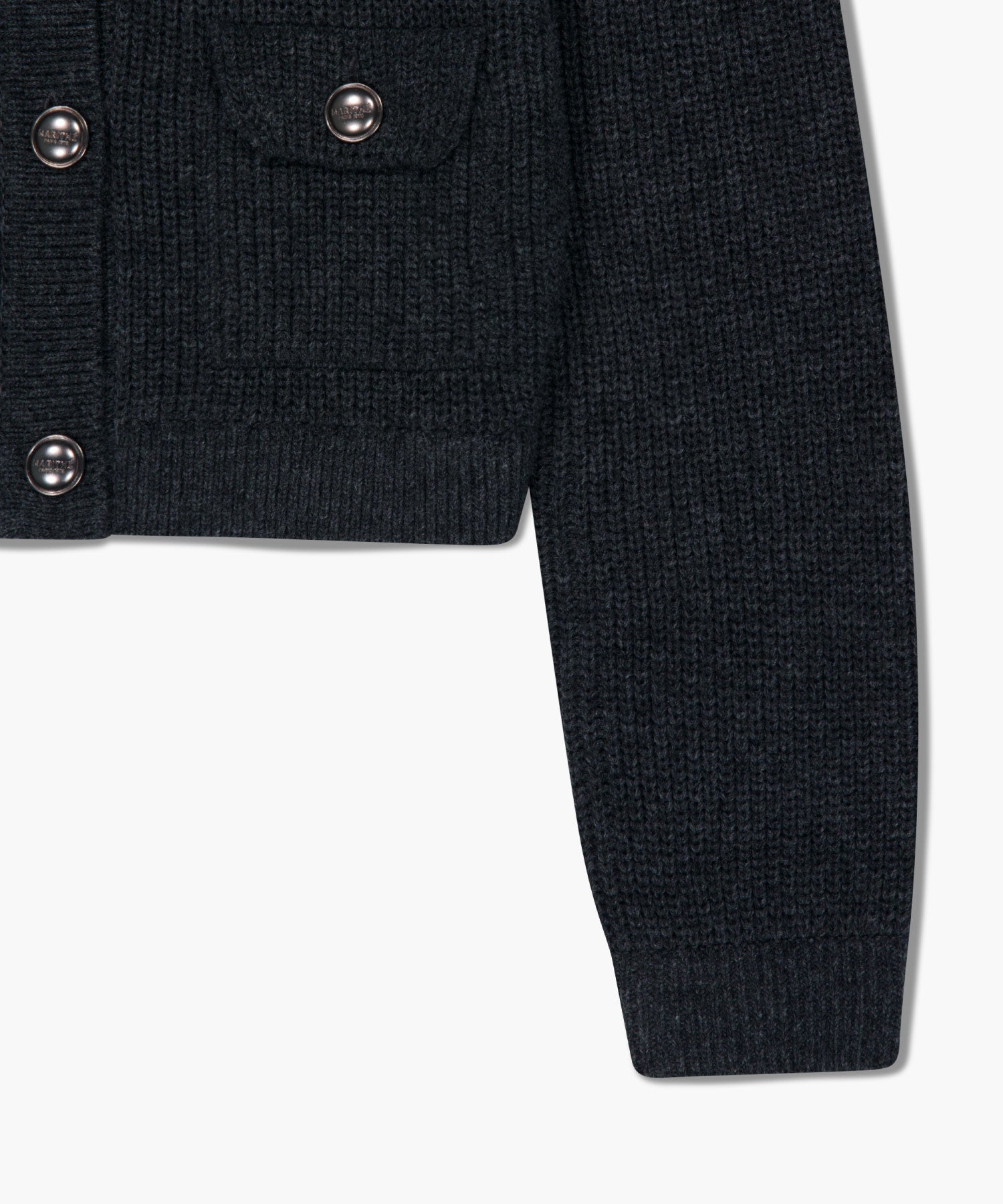 Marithe & Francois Girbaud - Sailor Rib Knit Cardigan (Dark Heather Gray) product image 11 | TRAB K-Fashion Australia