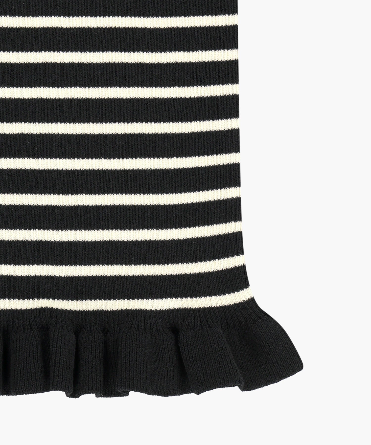 Marithe & Francois Girbaud - Ruffle Point Stripe Half Knit Pullover (Black) product image 11 | TRAB K-Fashion Australia