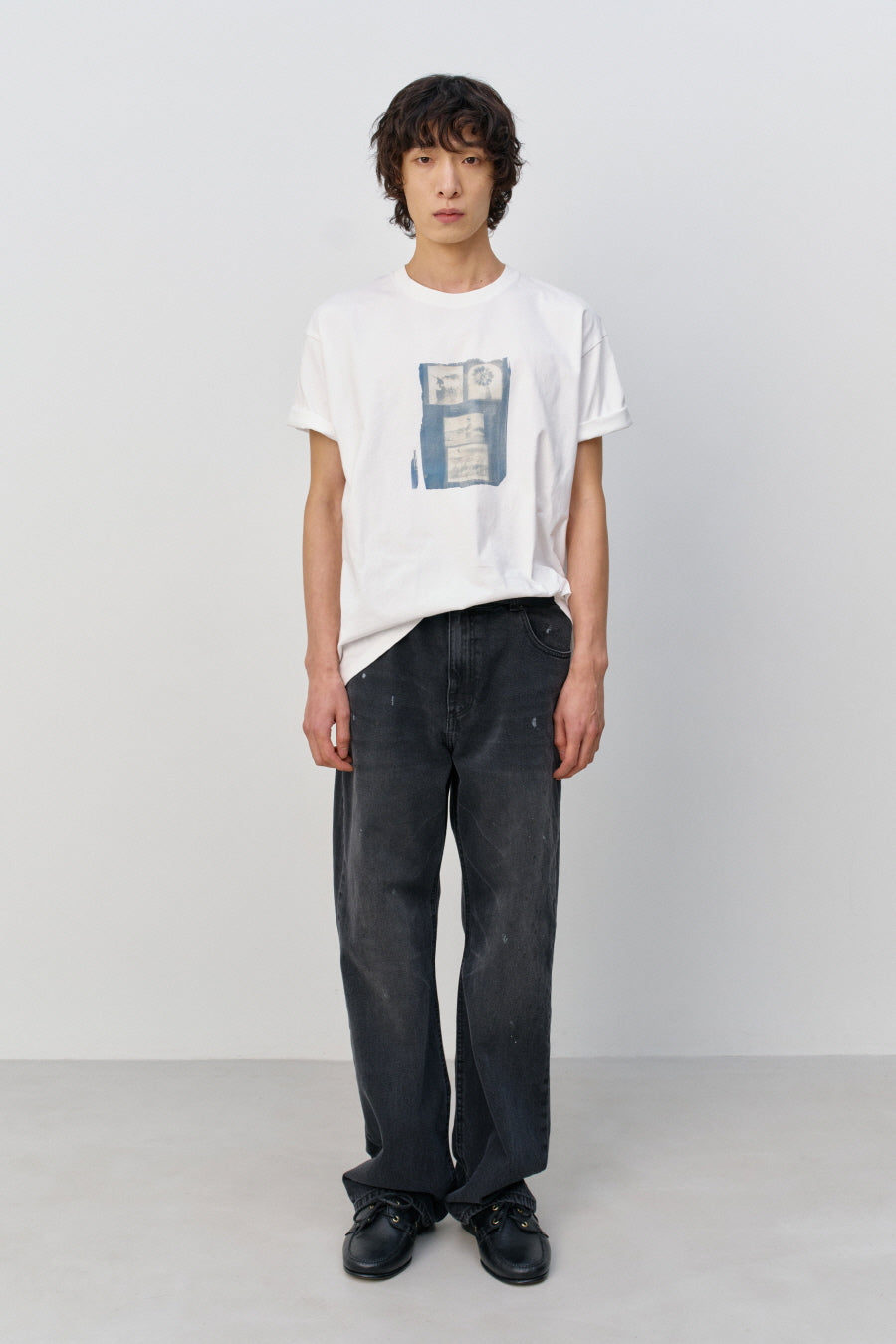 Insilence - Cyanotype Short Sleeve T-shirt (White) product image 1 | TRAB K-Fashion Australia