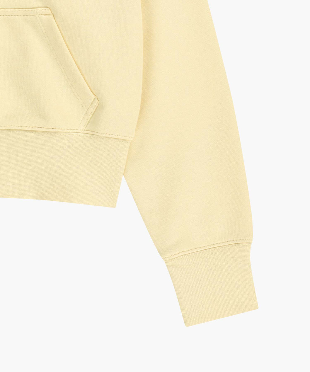 Marithe & Francois Girbaud - Classic Logo Crop Hoodie Zipup (Butter) product image 11 | TRAB K-Fashion Australia