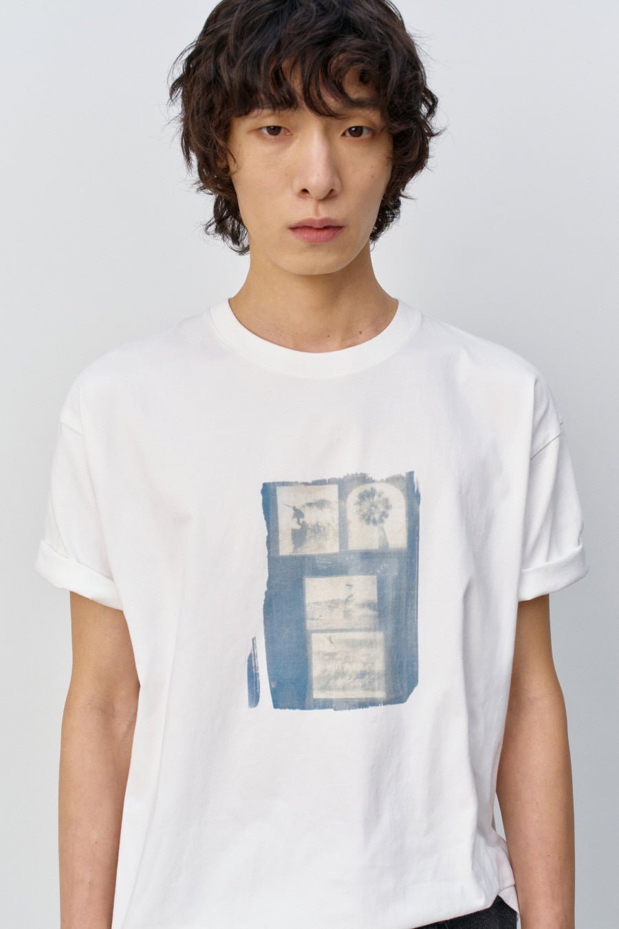 Insilence - Cyanotype Short Sleeve T-shirt (White) product image 2 | TRAB K-Fashion Australia