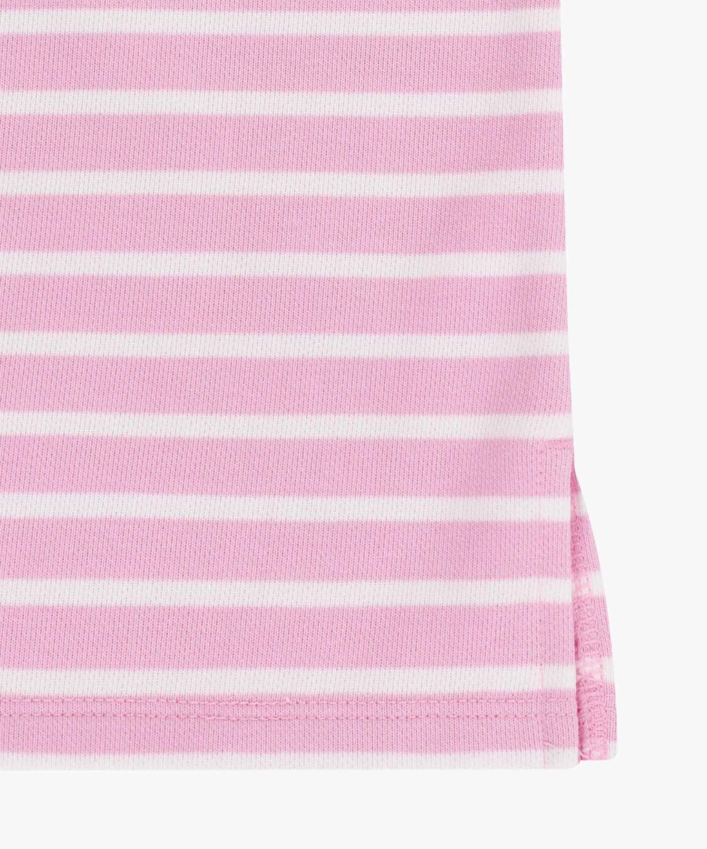 Marithe & Francois Girbaud - Collar Stripe Half Sleeve Crop Sweatshirt (Pink) product image 11 | TRAB K-Fashion Australia