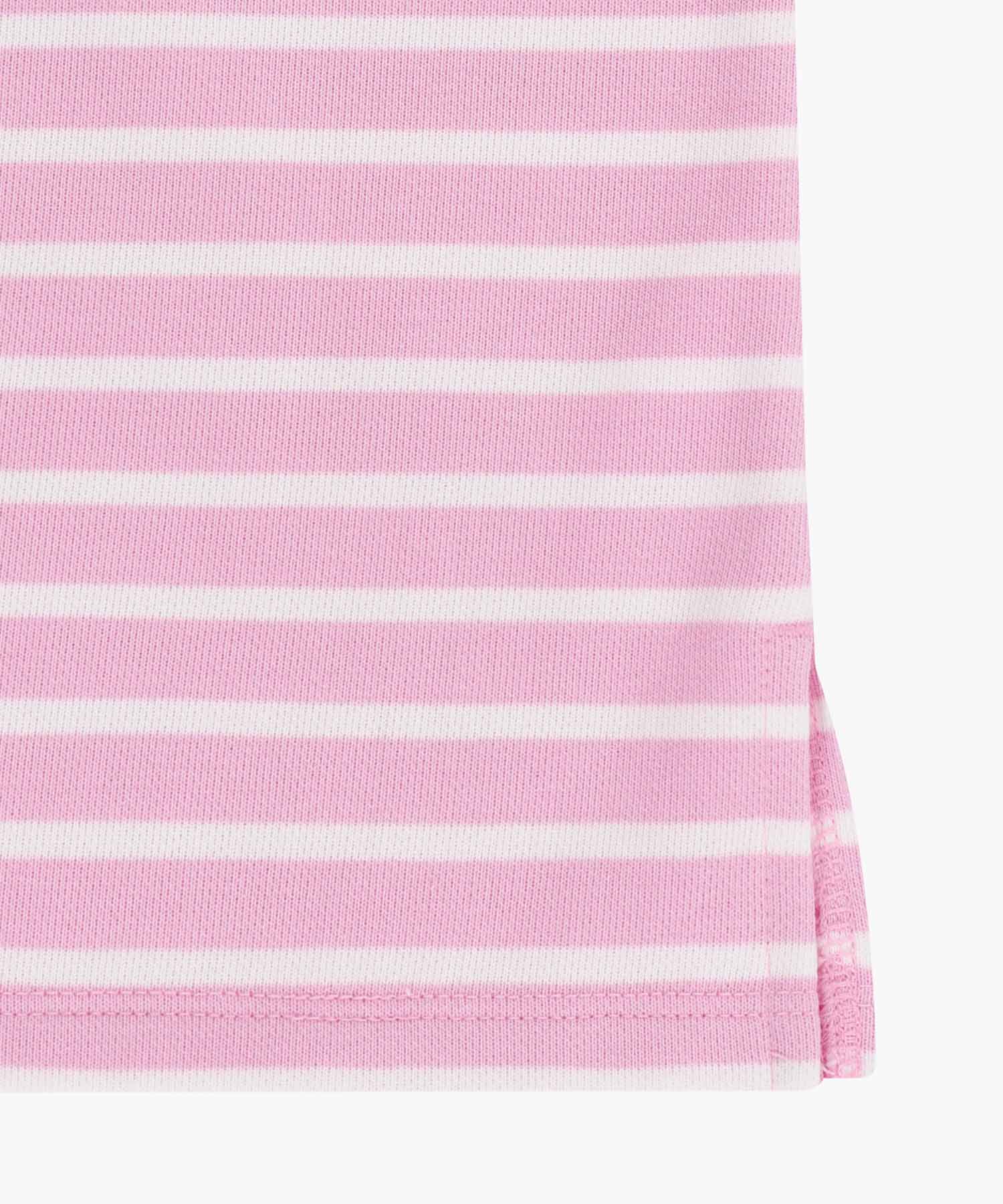 Marithe & Francois Girbaud - Collar Stripe Half Sleeve Crop Sweatshirt (Pink) product image 11 | TRAB K-Fashion Australia