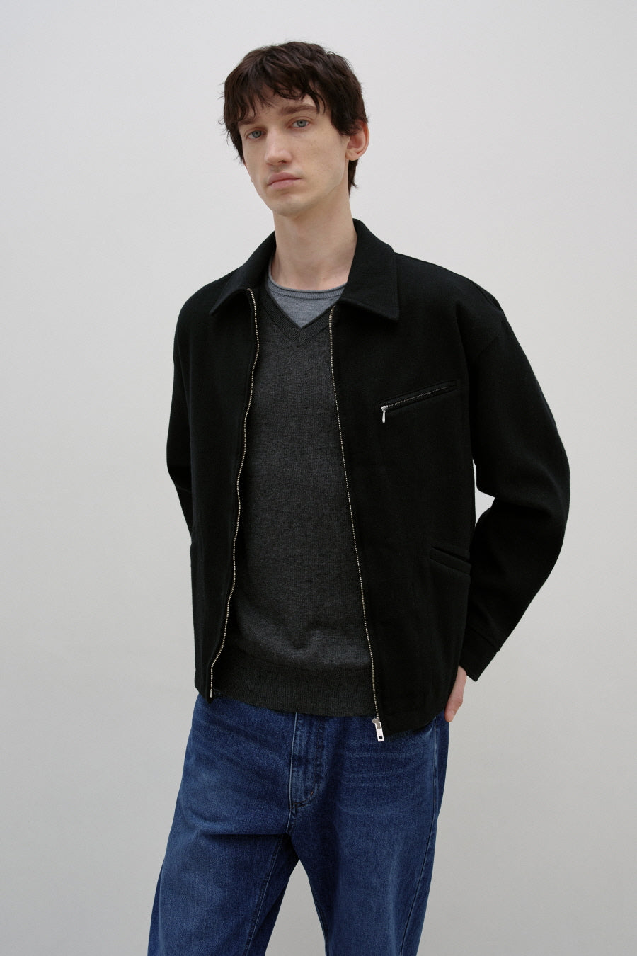 Insilence - Vintage Wool Sports Jacket (Black) product image 2 | TRAB K-Fashion Australia
