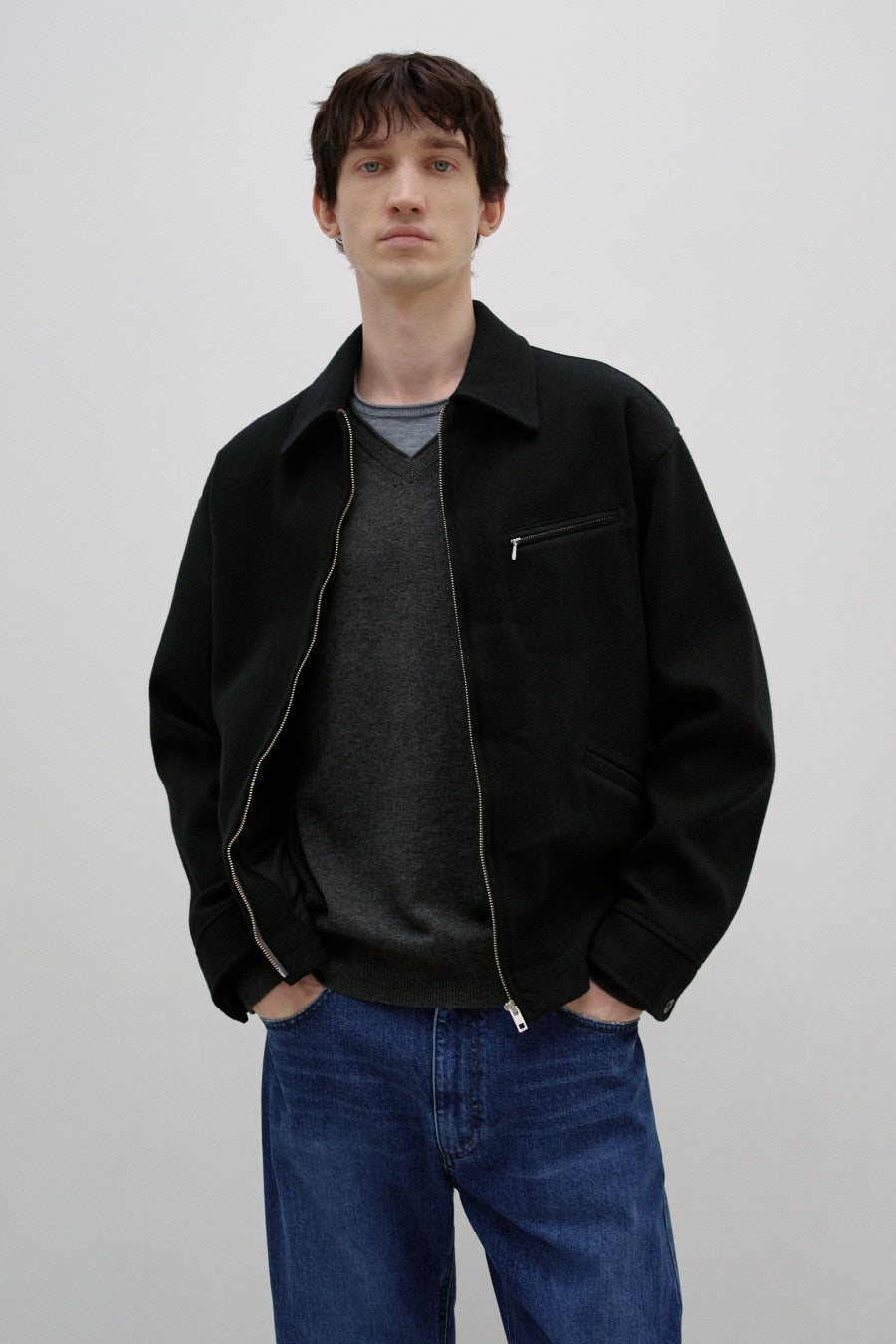 Insilence - Vintage Wool Sports Jacket (Black) product image 1 | TRAB K-Fashion Australia