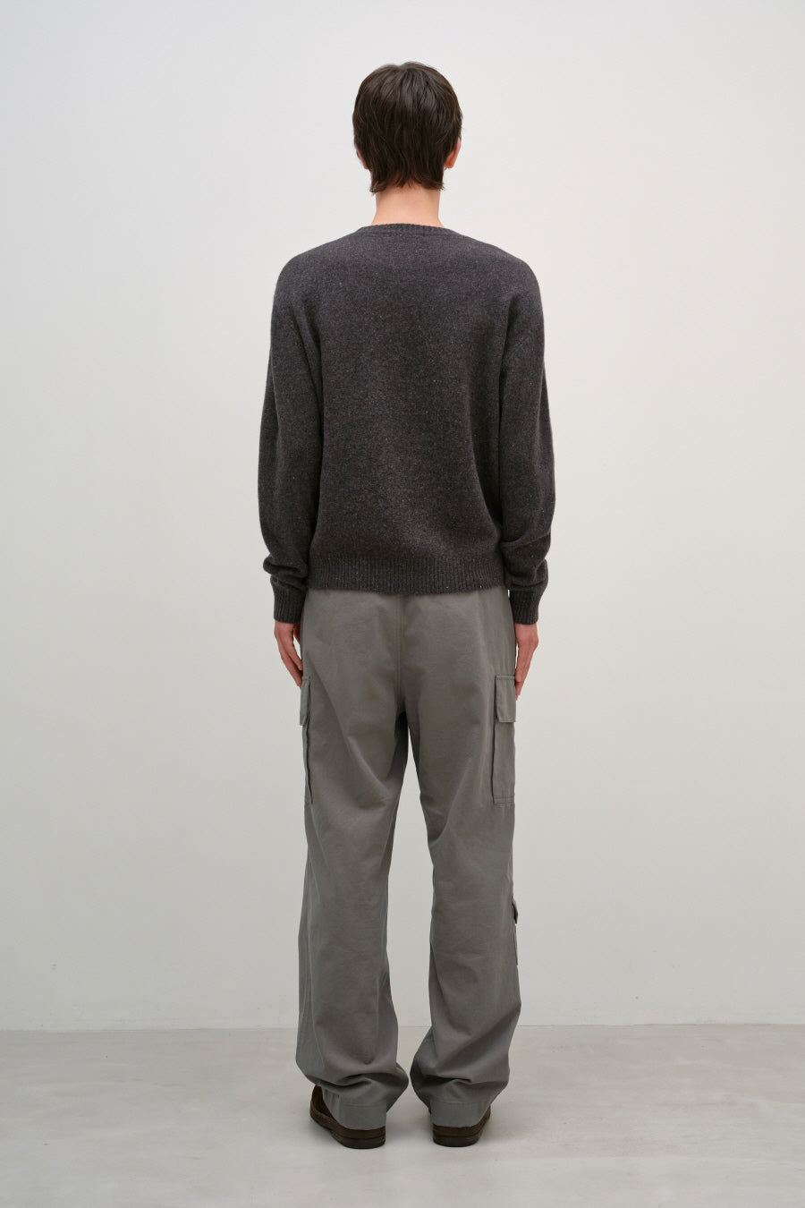 Insilence - Gusset Wool Crew Neck Pullover (Nep Brown) product image 6 | TRAB K-Fashion Australia
