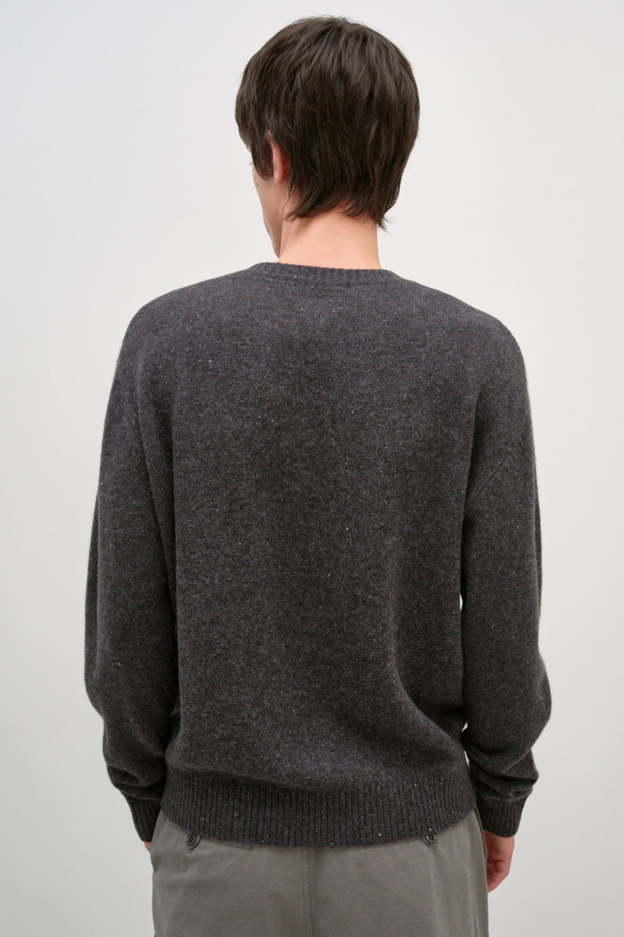 Insilence - Gusset Wool Crew Neck Pullover (Nep Brown) product image 2 | TRAB K-Fashion Australia