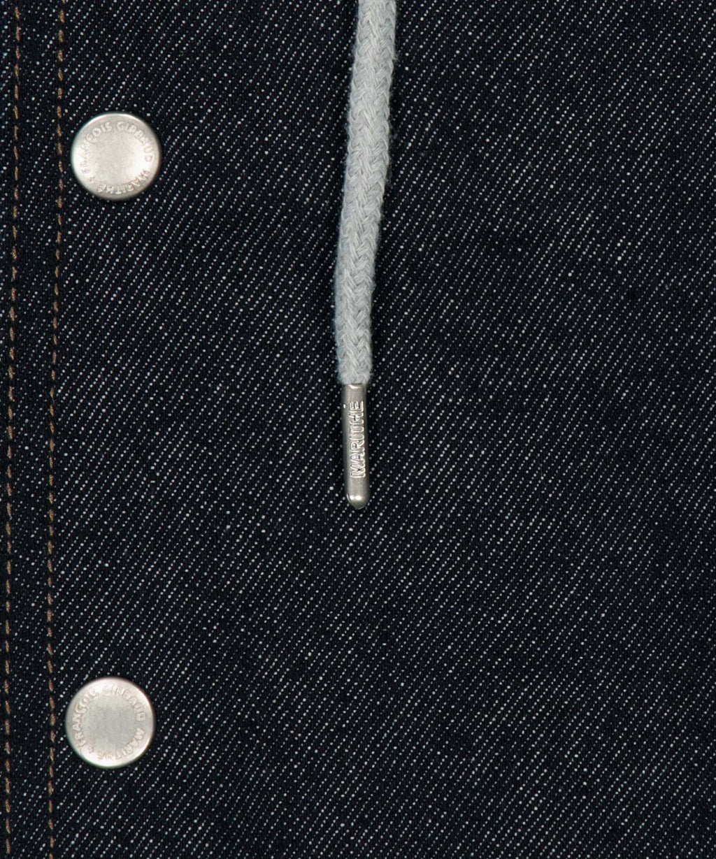 Marithe & Francois Girbaud - Classic Logo Raglan Denim Varsity Jacket (Indigo) product image 11 | TRAB K-Fashion Australia