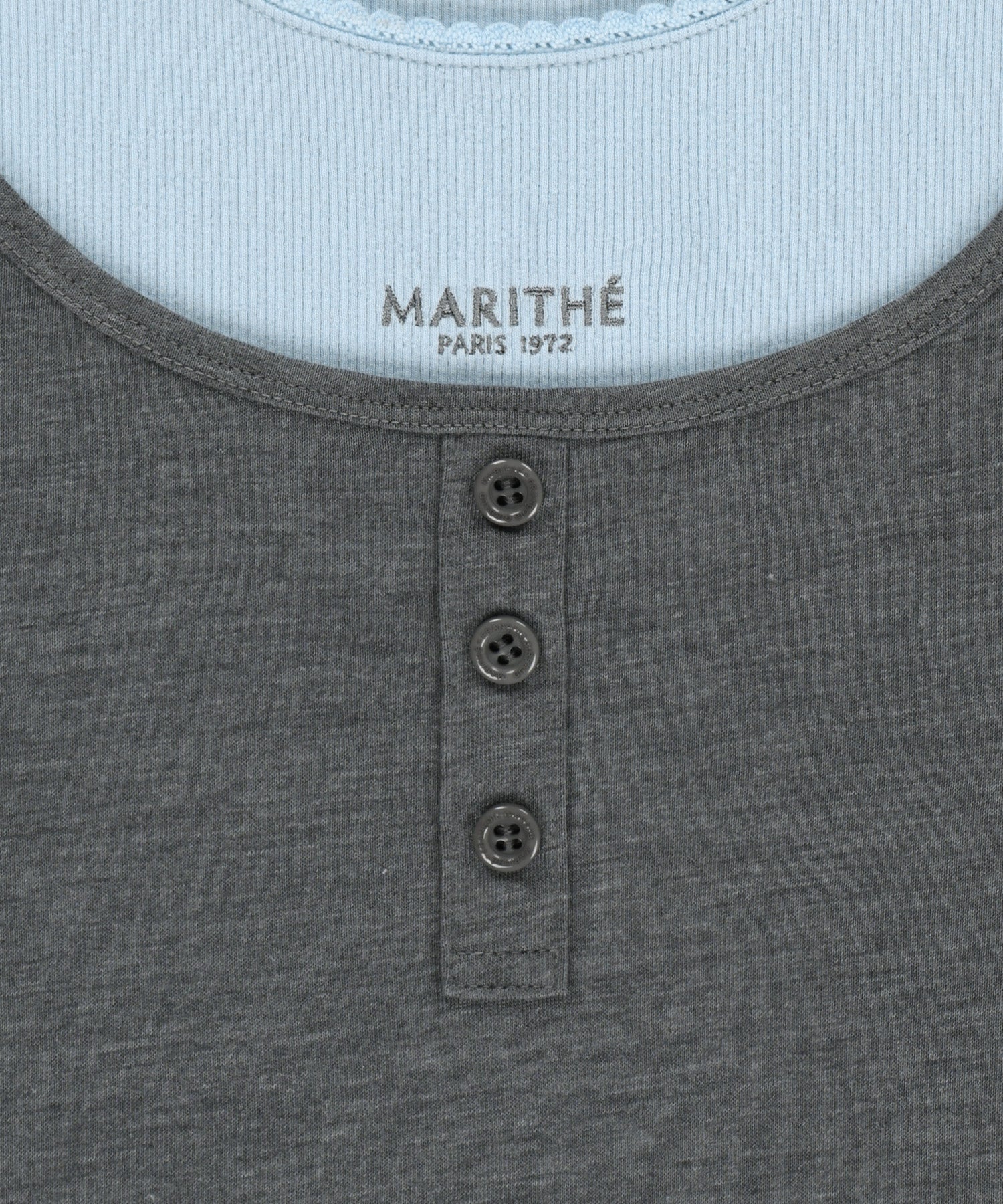 Marithe & Francois Girbaud - [Pre-order – Ships 7 Jul] Layered Sleeveless (Heather Charcoal) product image 14 | TRAB K-Fashion Australia