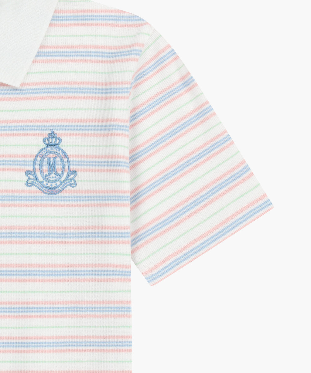 Marithe & Francois Girbaud - Stripe Slim Crop Collar Tee (Ivory) product image 10 | TRAB K-Fashion Australia