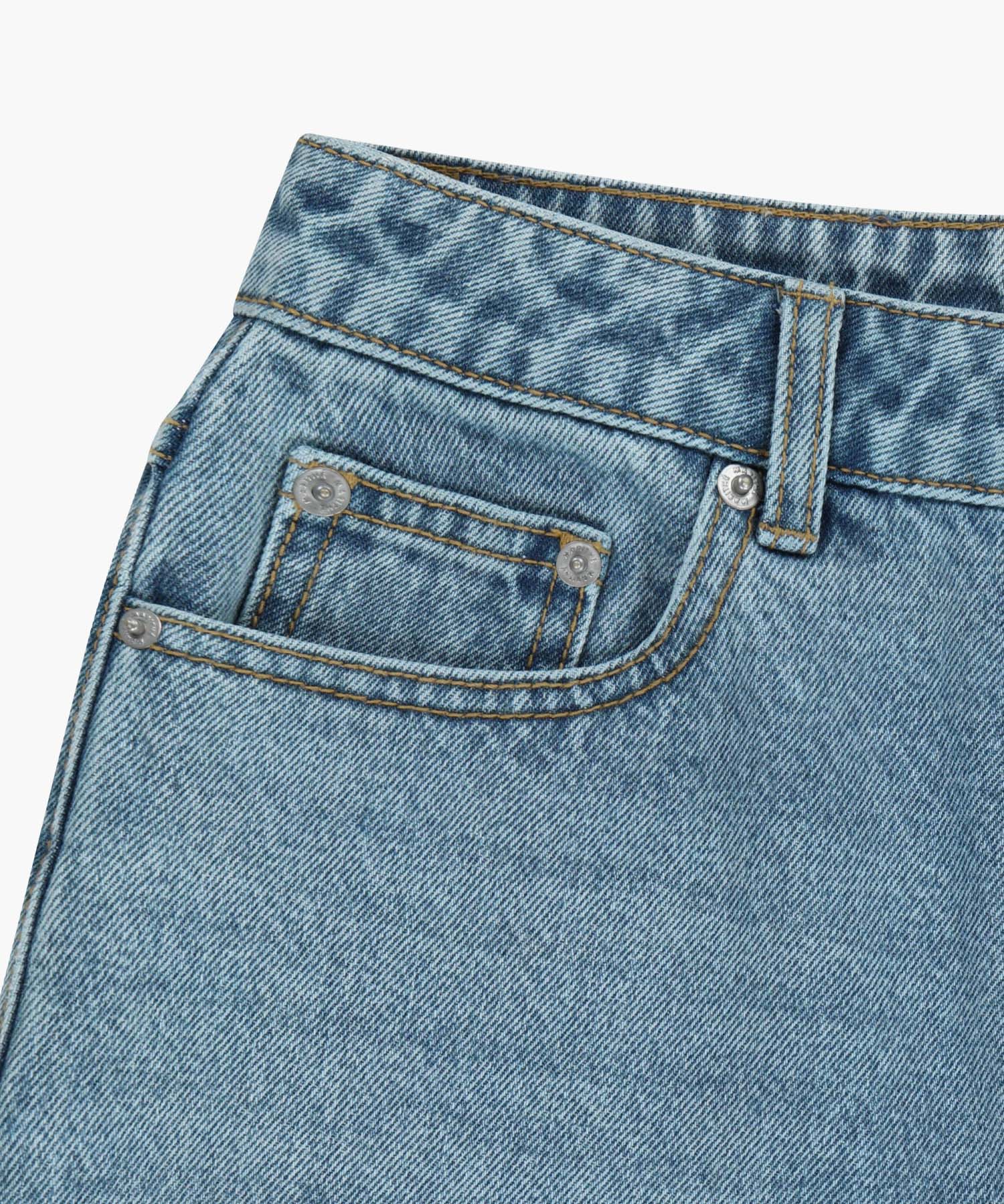 Marithe & Francois Girbaud - Raw Edge Washed Denim Shorts (Light Blue) product image 12 | TRAB K-Fashion Australia