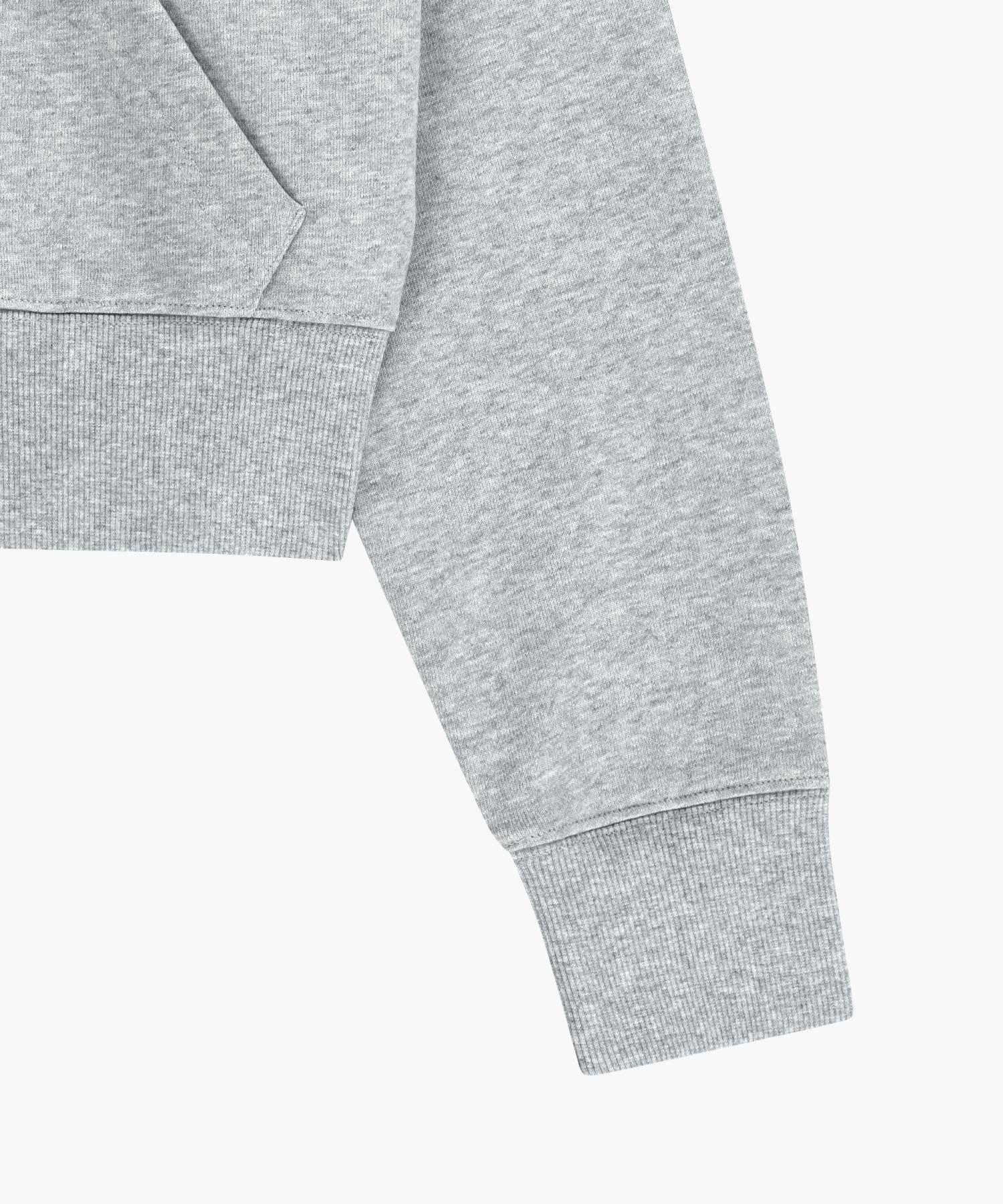 Marithe & Francois Girbaud - Back Classic Logo Crop Hoodie Zipup (Heather Gray) product image 11 | TRAB K-Fashion Australia