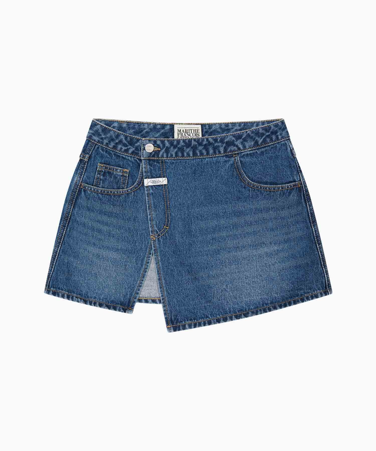 Marithe & Francois Girbaud - Layered Skirt Denim Pants (Blue) product image 13 | TRAB K-Fashion Australia
