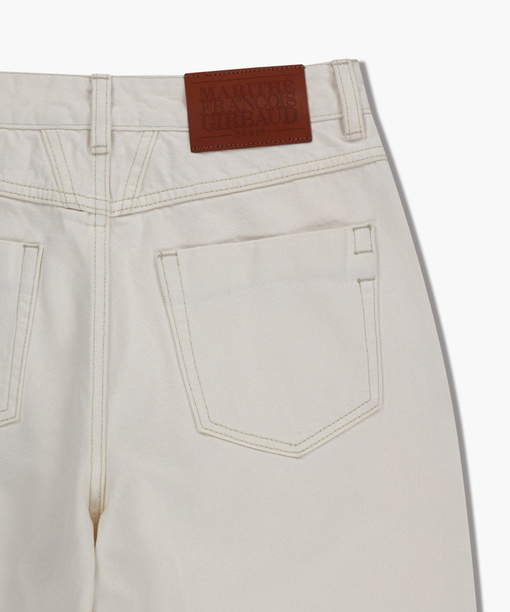 Marithe & Francois Girbaud - Low-waist Tuck Wide Denim Pants (Ecru) product image 12 | TRAB K-Fashion Australia