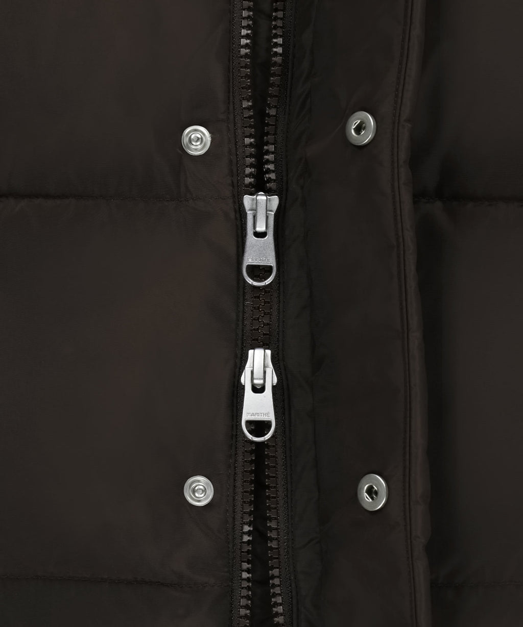 Marithe & Francois Girbaud - Classic Logo Crop Down Vest (Dark Brown) product image 11 | TRAB K-Fashion Australia