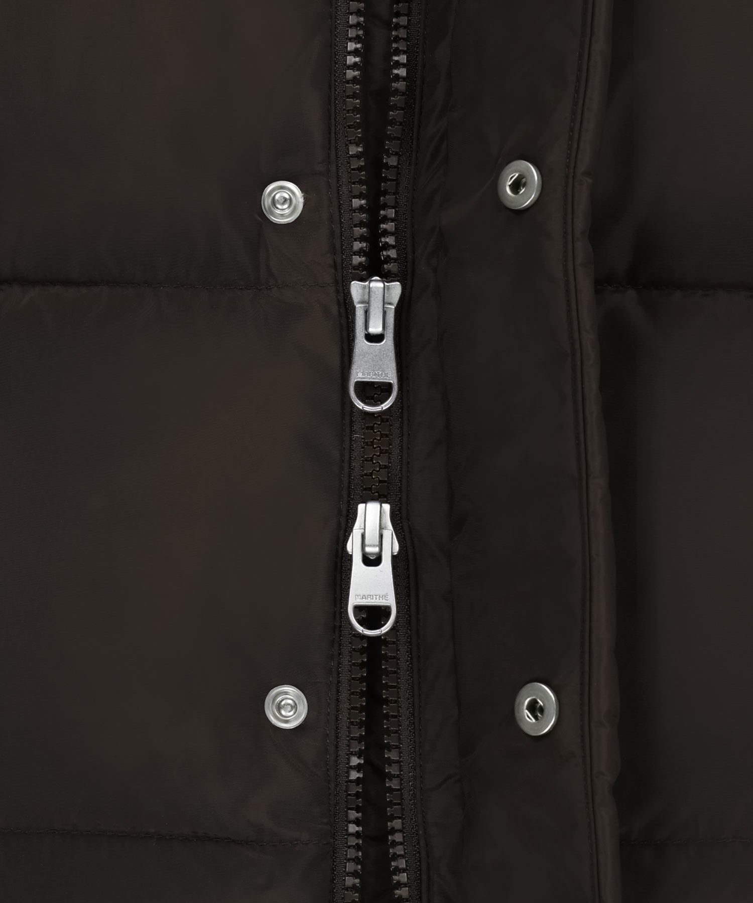 Marithe & Francois Girbaud - Classic Logo Crop Down Vest (Dark Brown) product image 11 | TRAB K-Fashion Australia