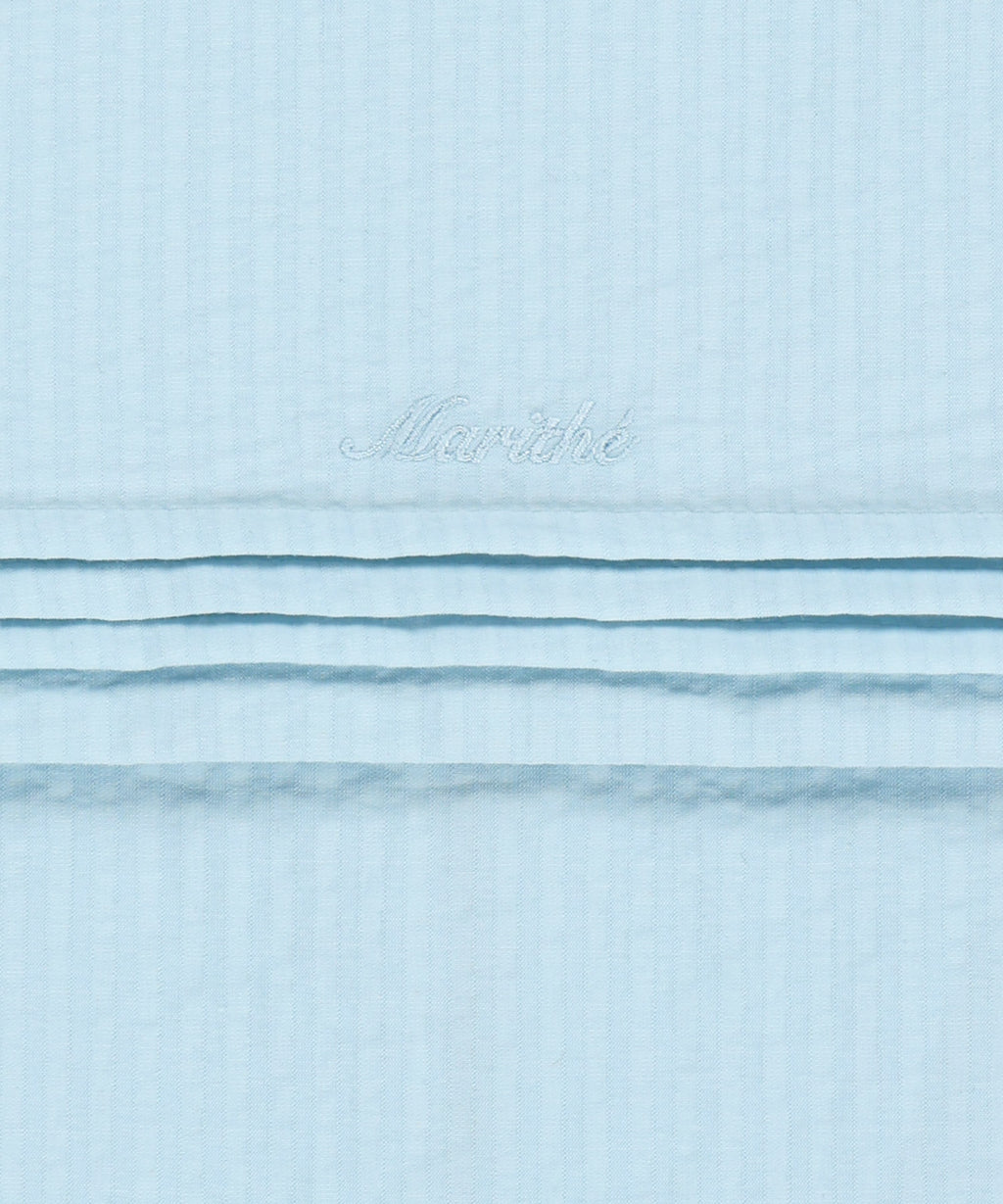 Marithe & Francois Girbaud - Pin Tuck Sailor Half Sleeve Shirt (Sky Blue) product image 11 | TRAB K-Fashion Australia