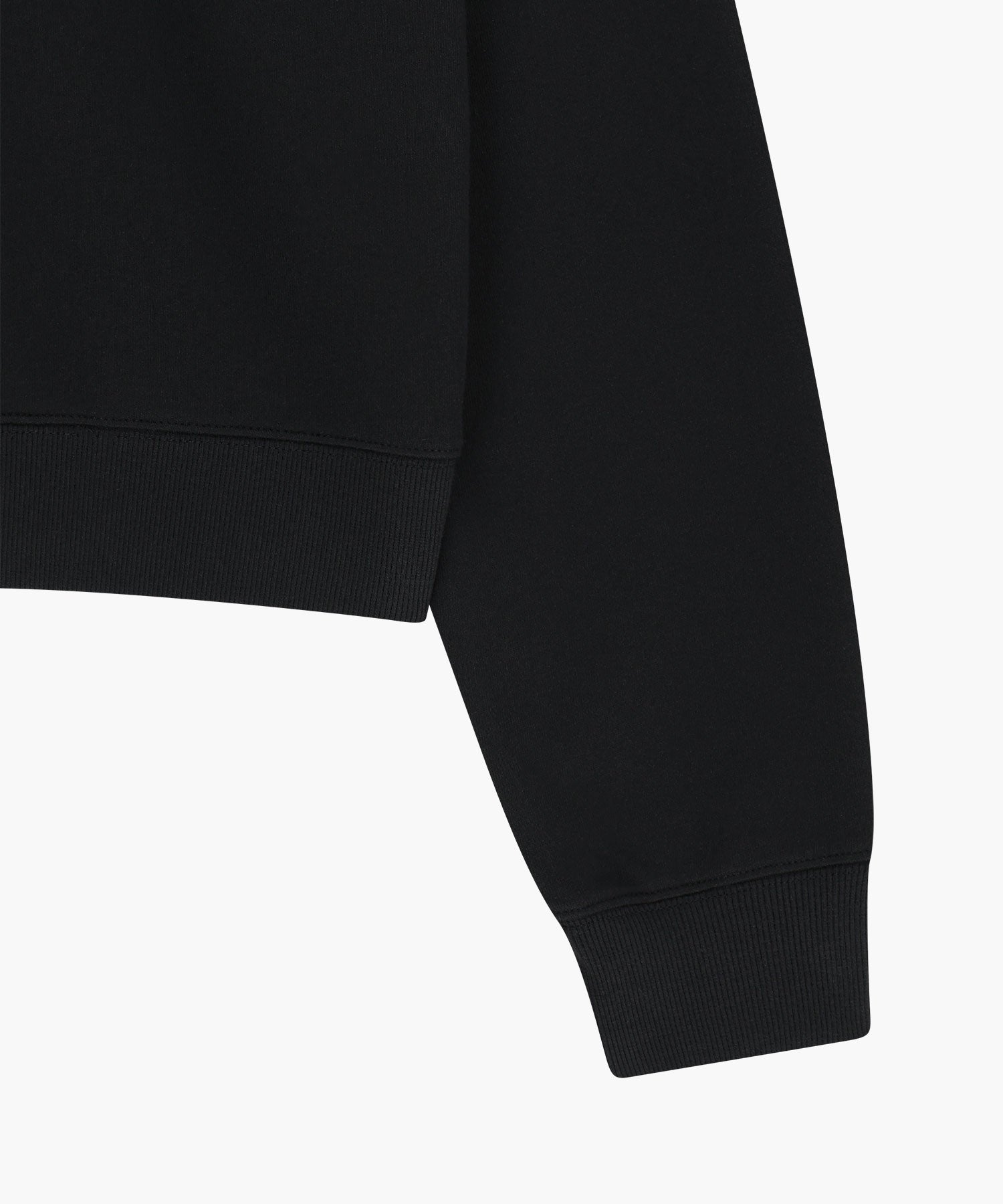 Marithe & Francois Girbaud - Small Classic Logo Half Zipup Crop Sweatshirt (Black) product image 11 | TRAB K-Fashion Australia