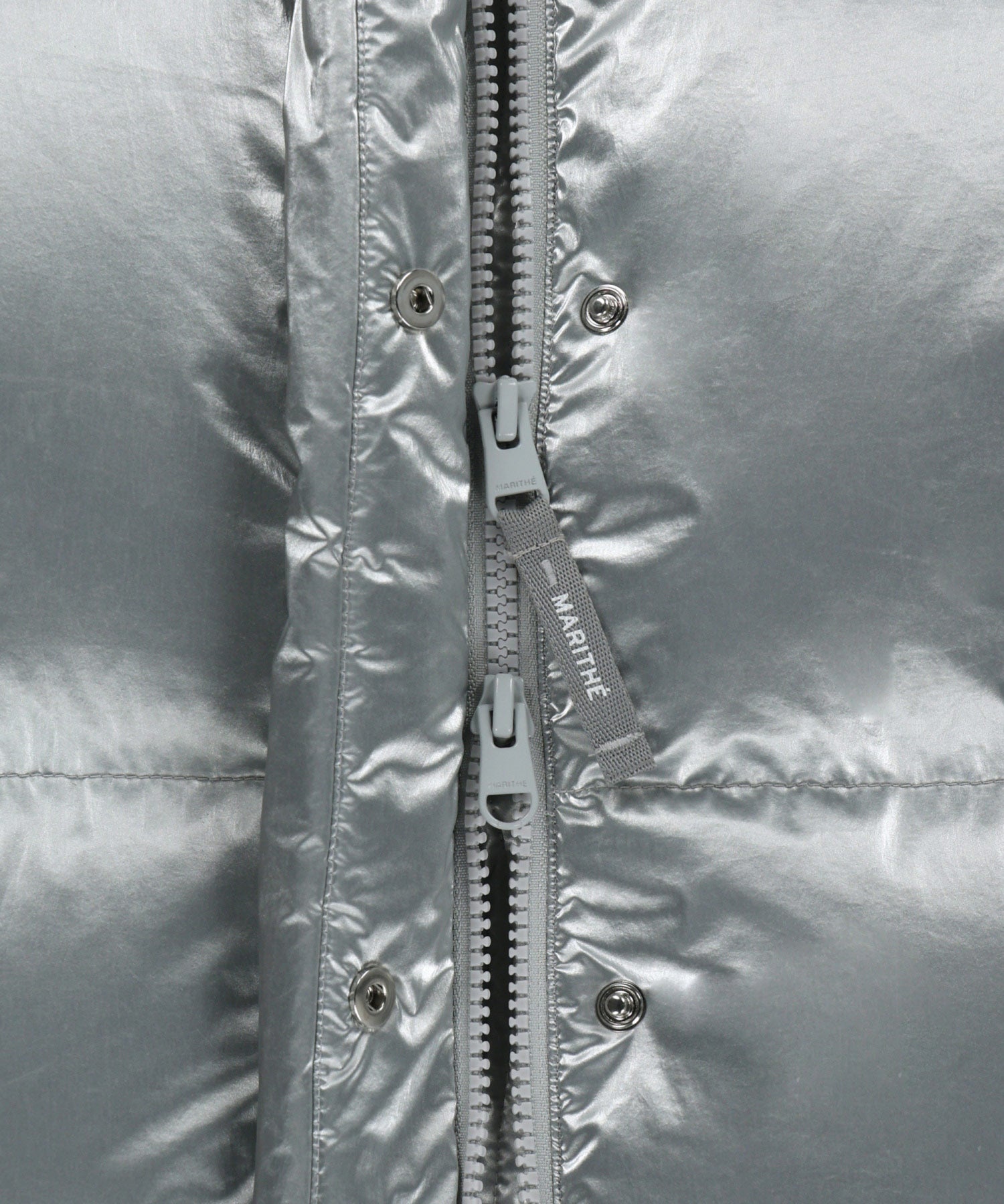 Marithe & Francois Girbaud - Glossy Crop Down Jacket (Silver) product image 11 | TRAB K-Fashion Australia