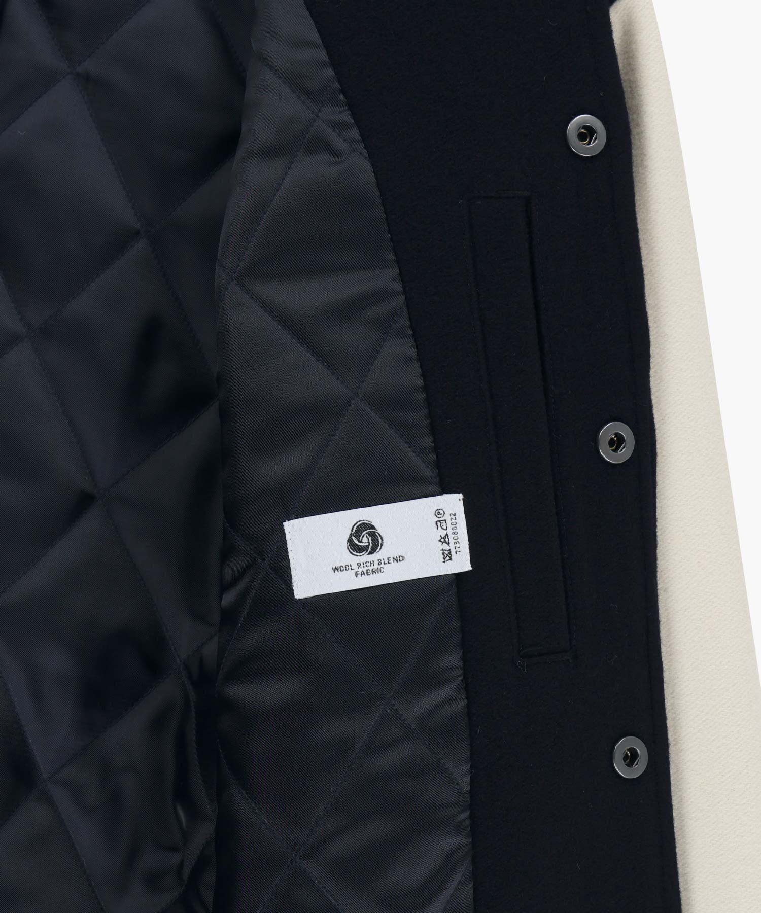 Marithe & Francois Girbaud - Wool Varsity Jacket (Dark Navy) product image 14 | TRAB K-Fashion Australia