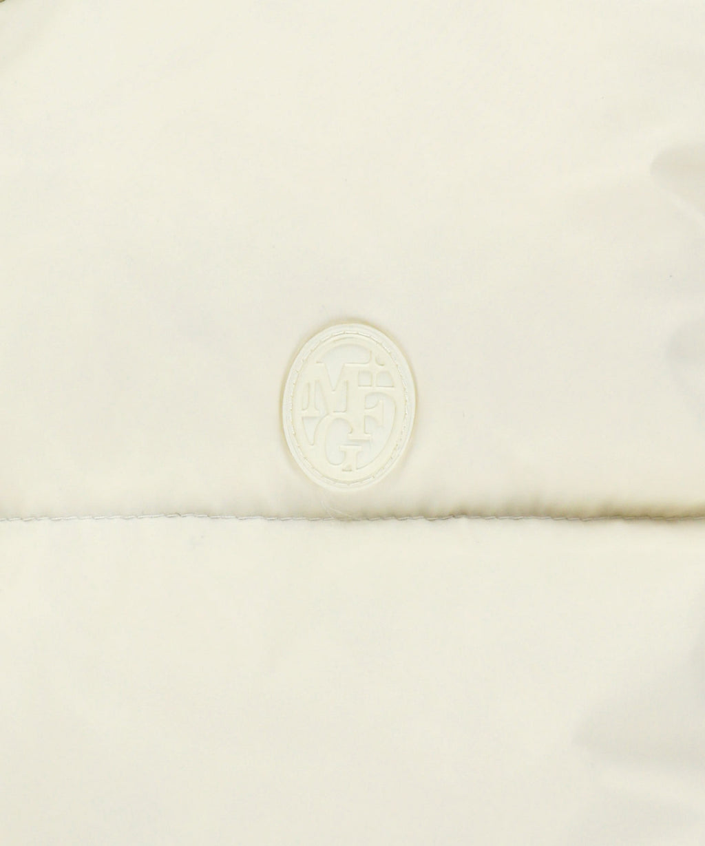 Marithe & Francois Girbaud - Circle Logo Crop Hooded Down Vest (Ivory) product image 11 | TRAB K-Fashion Australia