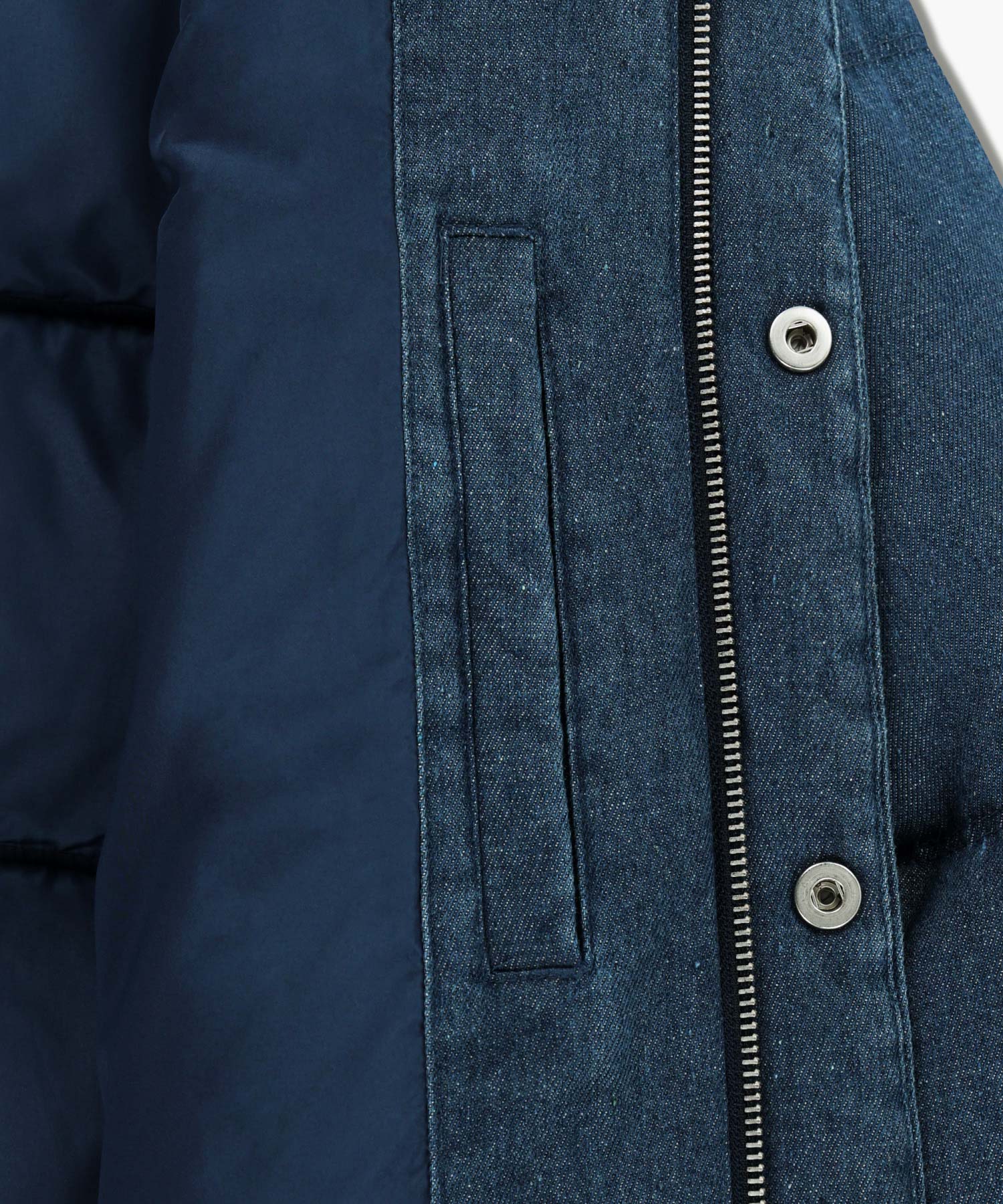 Marithe & Francois Girbaud - Classic Logo Denim Down Jacket (Dark Blue) product image 15 | TRAB K-Fashion Australia