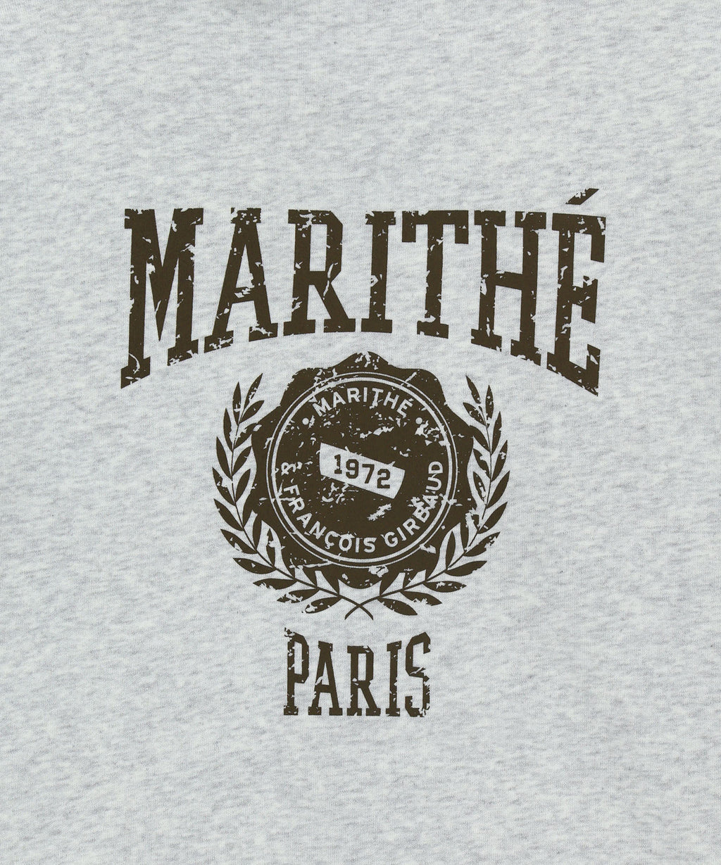 Marithe & Francois Girbaud - Big College Logo Graphic Hoodie Zipup (Light Heather Gray) product image 11 | TRAB K-Fashion Australia