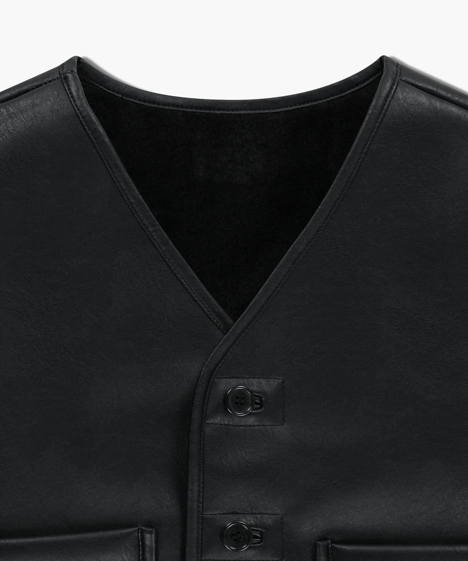 Marithe & Francois Girbaud - Faux Leather Mustang Crop Vest (Black) product image 11 | TRAB K-Fashion Australia