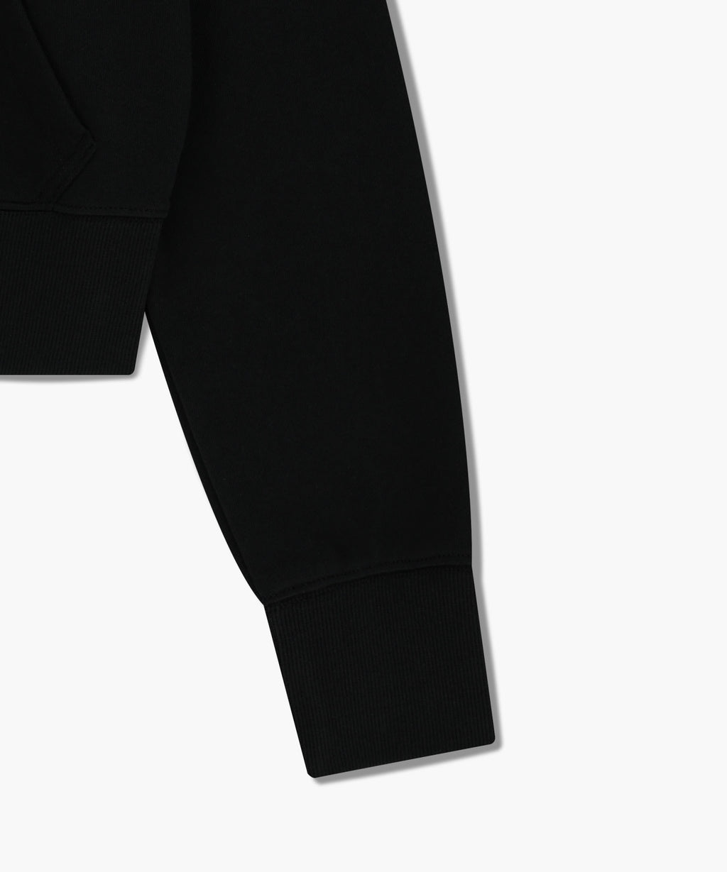 Marithe & Francois Girbaud - Embroidery Classic Logo Crop Hoodie Zipup (Black) product image 11 | TRAB K-Fashion Australia