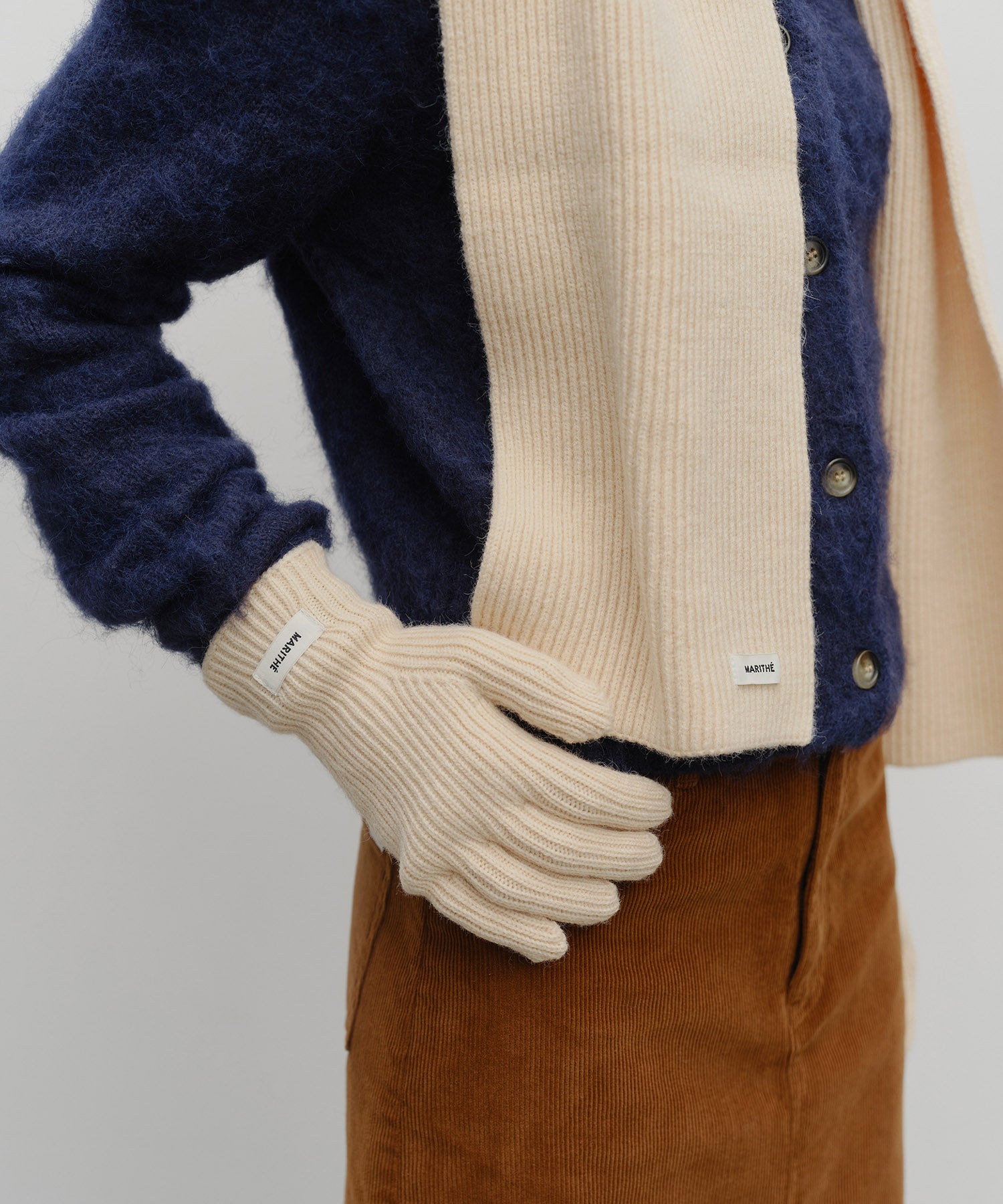 Marithe & Francois Girbaud - Regular Logo Muffler&glove (Beige) product image 11 | TRAB K-Fashion Australia