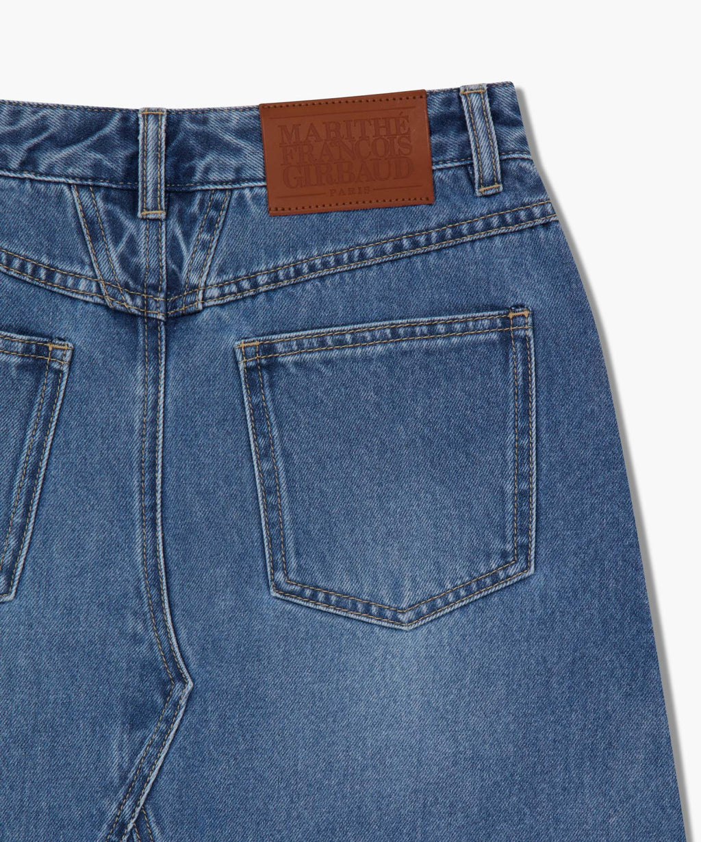 Marithe & Francois Girbaud - A-line Denim Midi Skirt (Light Blue) product image 11 | TRAB K-Fashion Australia