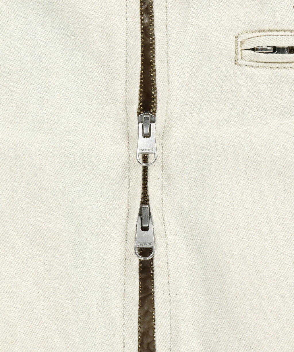 Marithe & Francois Girbaud - Crop Shearling Denim Jacket (Ecru) product image 11 | TRAB K-Fashion Australia