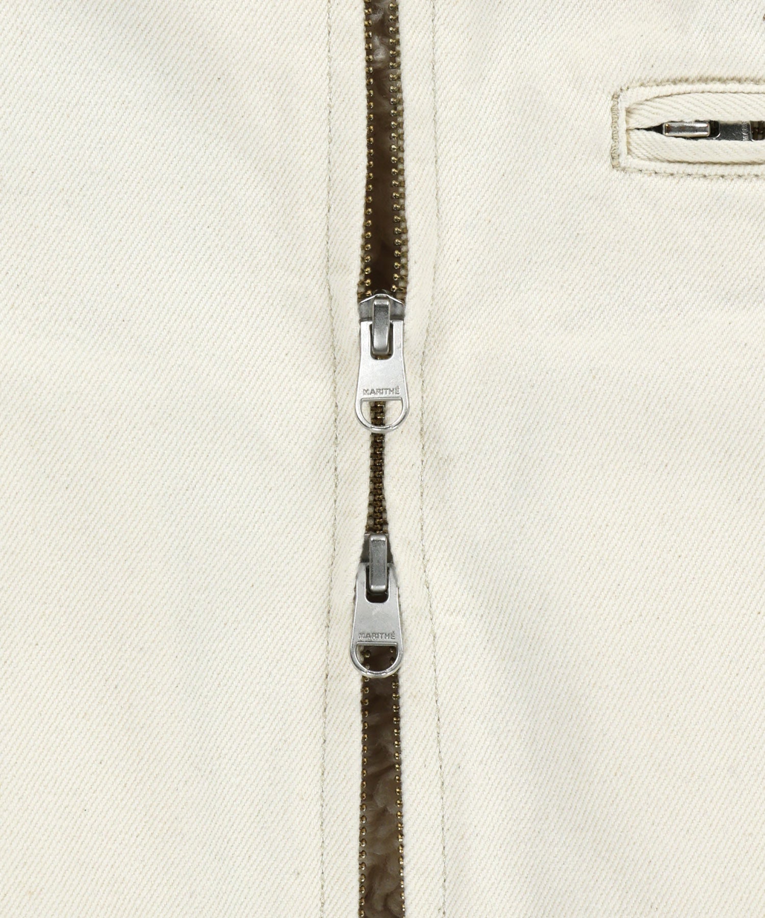 Marithe & Francois Girbaud - Crop Shearling Denim Jacket (Ecru) product image 11 | TRAB K-Fashion Australia