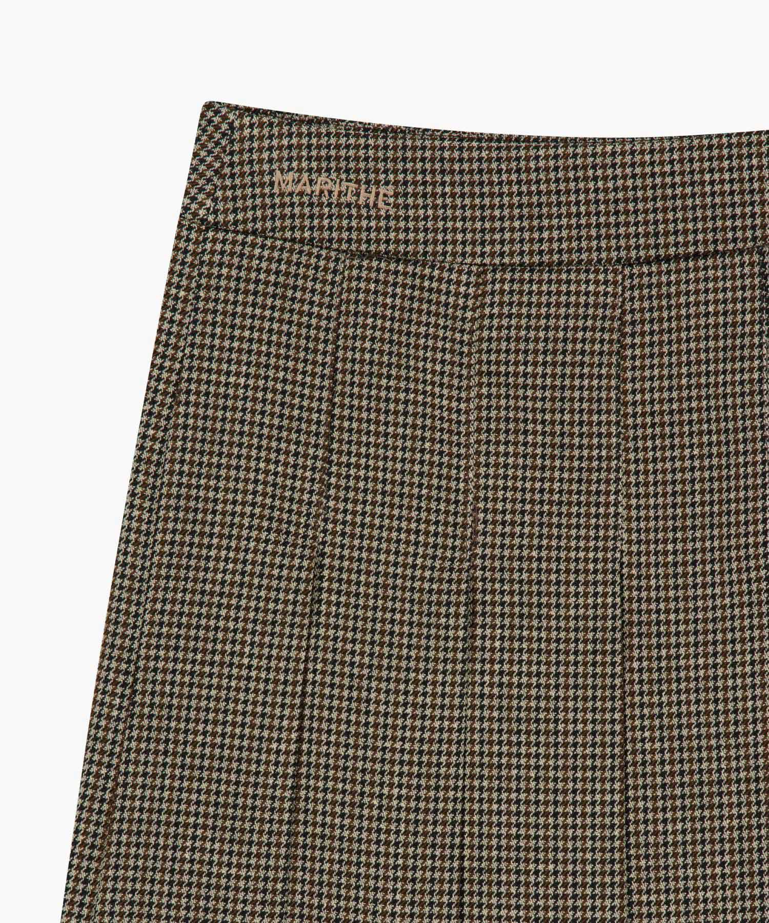 Marithe & Francois Girbaud - Side Buckle Pleated Midi Skirt (Brown) product image 14 | TRAB K-Fashion Australia