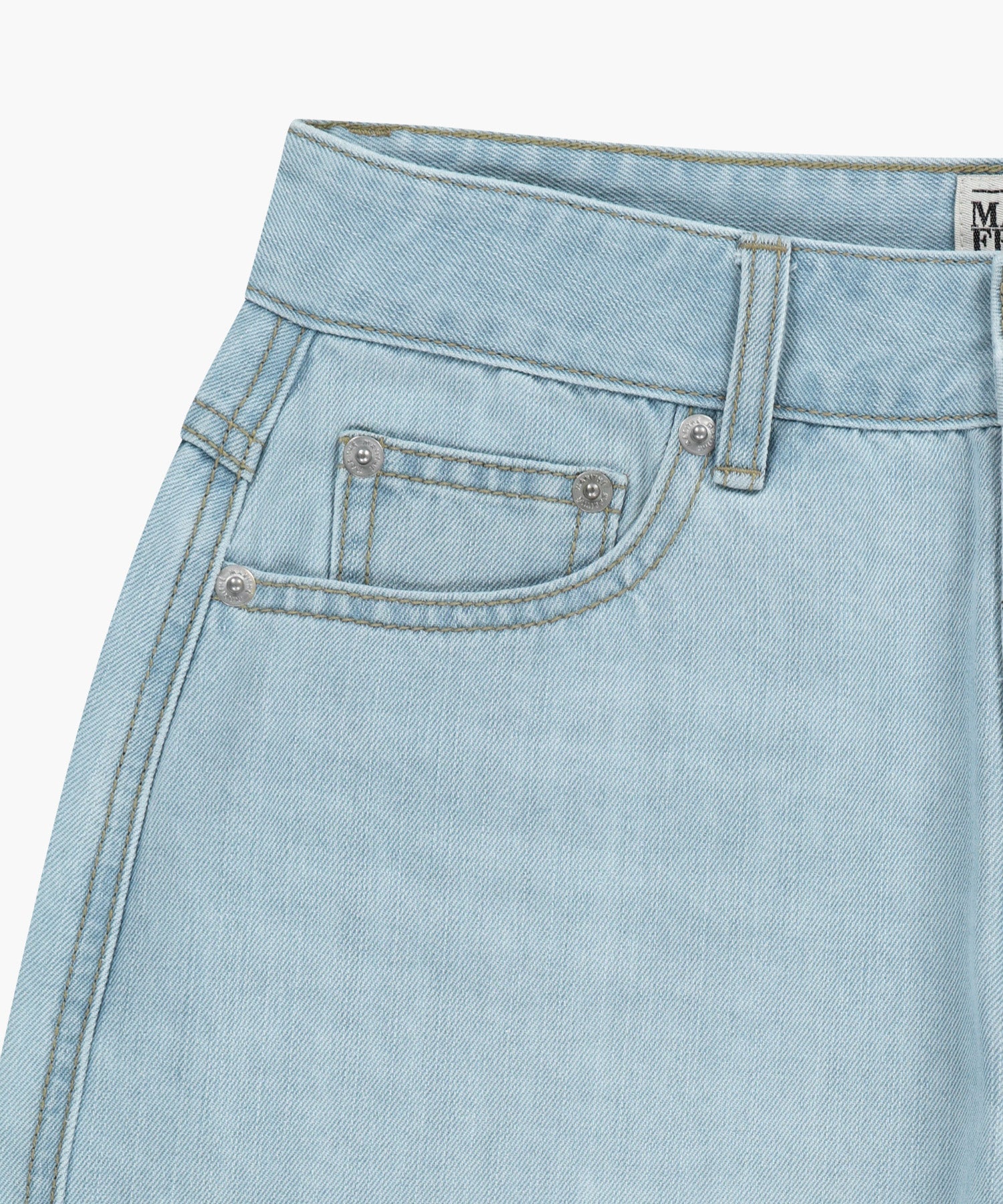 Marithe & Francois Girbaud - Summer Semi Wide Denim Pants (Light Blue) product image 14 | TRAB K-Fashion Australia