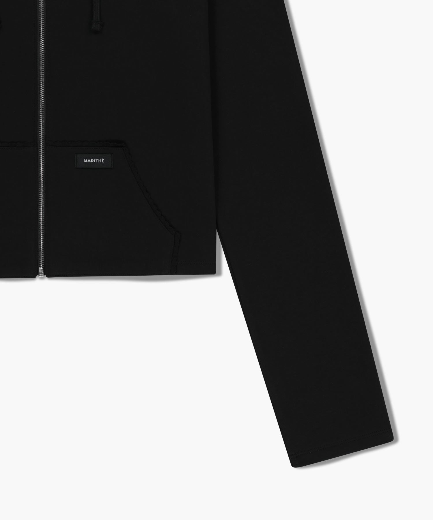 Marithe & Francois Girbaud - Slim Fit Crop Hoodie Zipup (Black) product image 11 | TRAB K-Fashion Australia