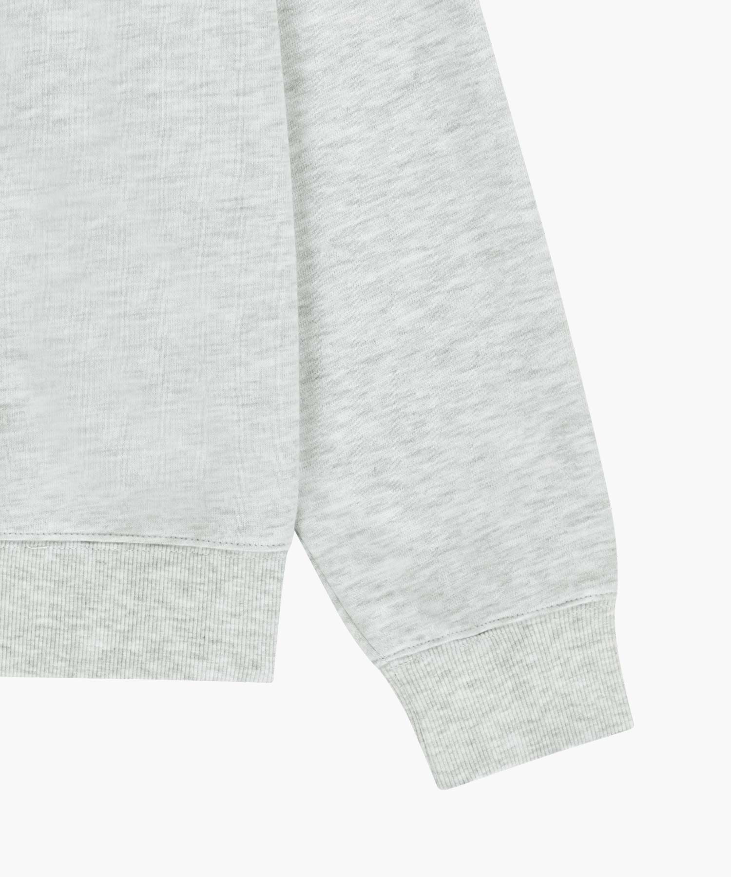 Marithe & Francois Girbaud - Small Classic Logo Half Zipup Sweatshirt (Light Heather Gray) product image 11 | TRAB K-Fashion Australia