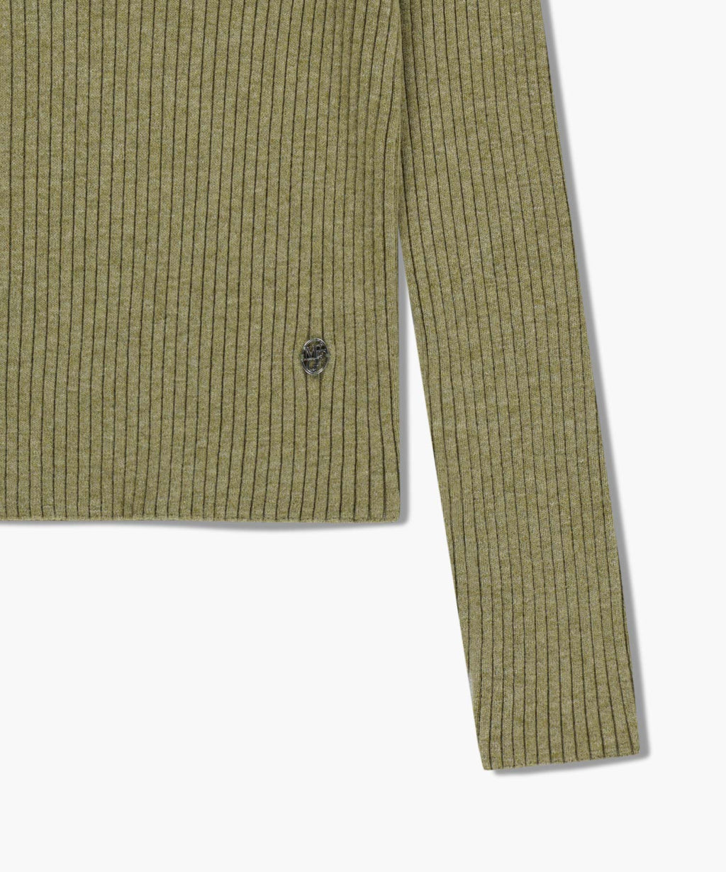 Marithe & Francois Girbaud - Balaclava Hoodie Slim Knit (Light Olive) product image 11 | TRAB K-Fashion Australia