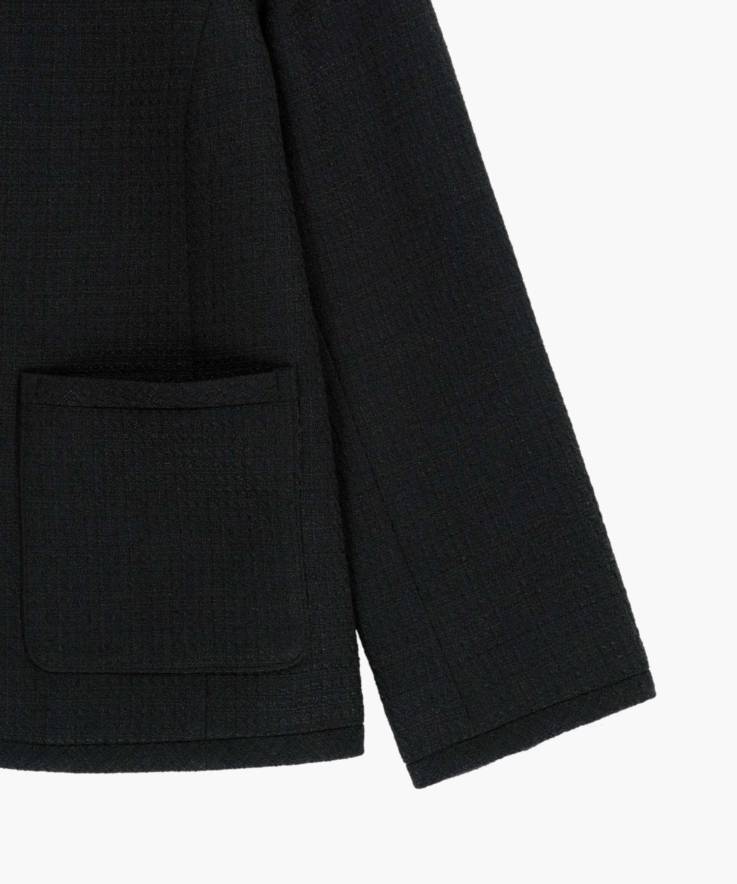 Marithe & Francois Girbaud - Tweed Round Neck Jacket (Black) product image 11 | TRAB K-Fashion Australia