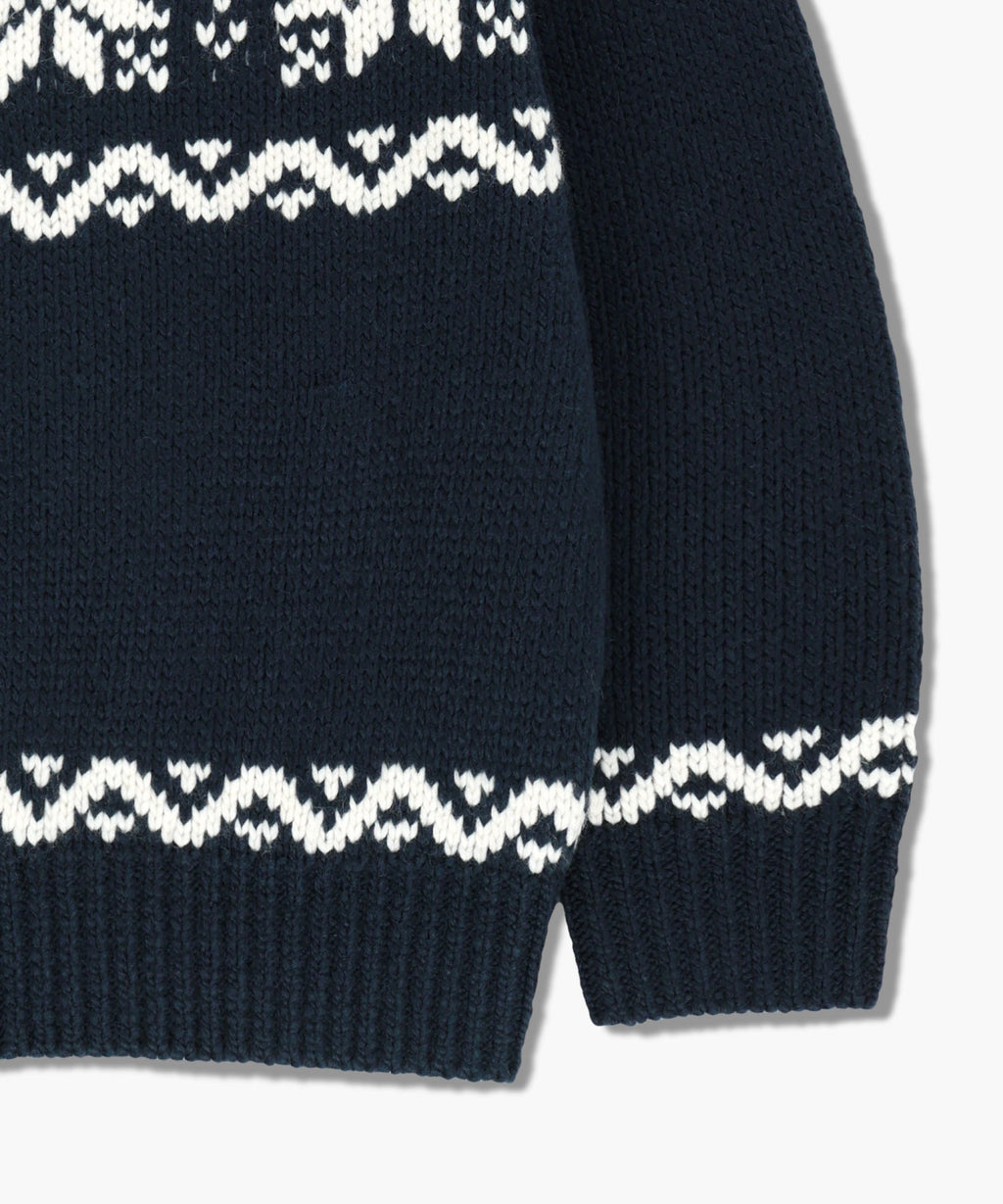 Marithe & Francois Girbaud - Nordic Cowichan Cardigan (Navy) product image 11 | TRAB K-Fashion Australia