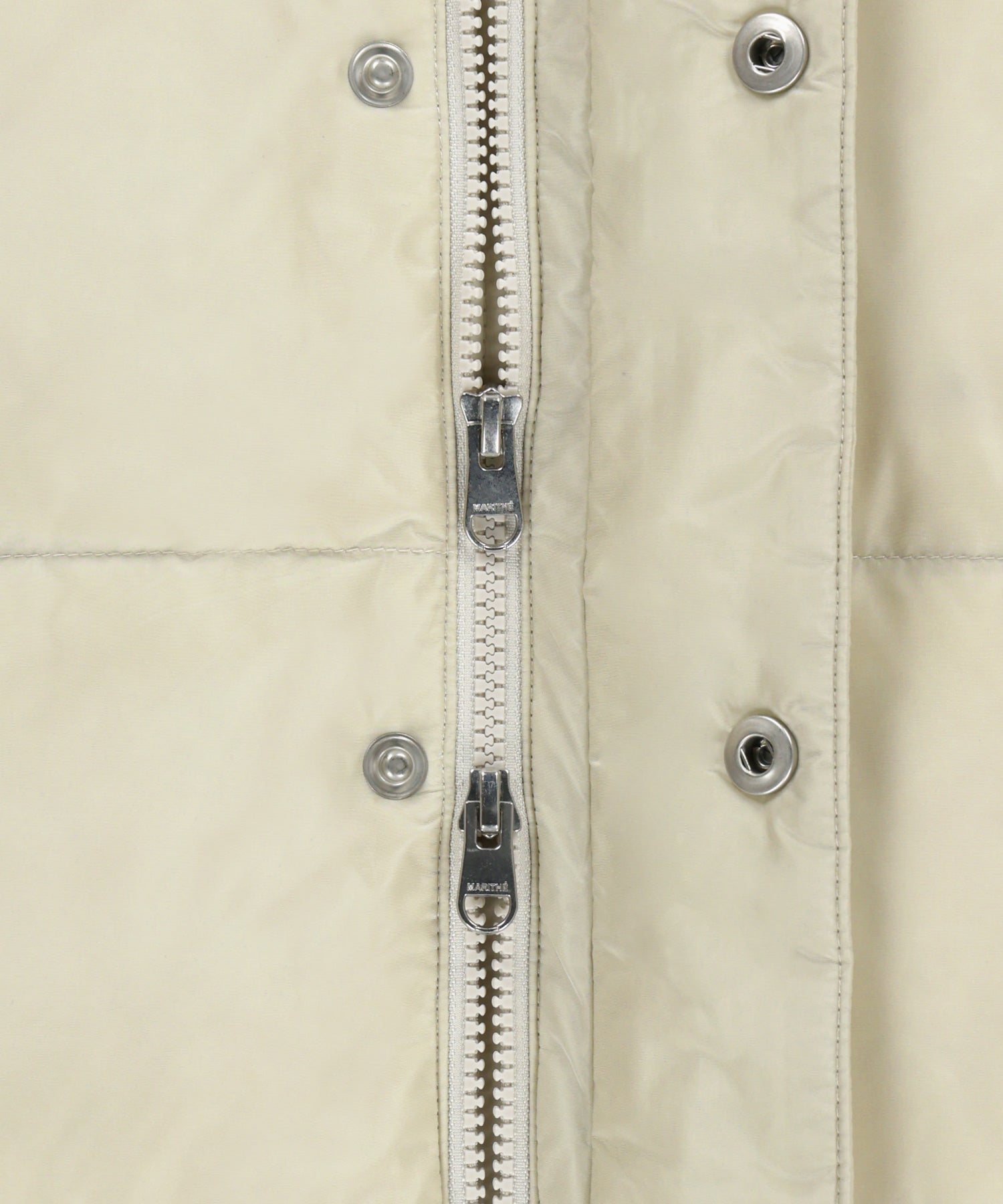 Marithe & Francois Girbaud - Classic Logo Down Jacket (Light Beige) product image 11 | TRAB K-Fashion Australia