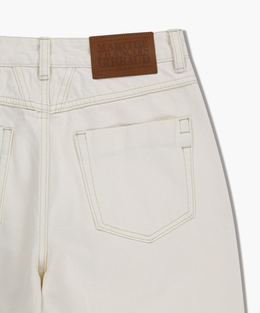 Marithe & Francois Girbaud - Low-waist Tuck Wide Denim Pants (Ecru) product image 13 | TRAB K-Fashion Australia
