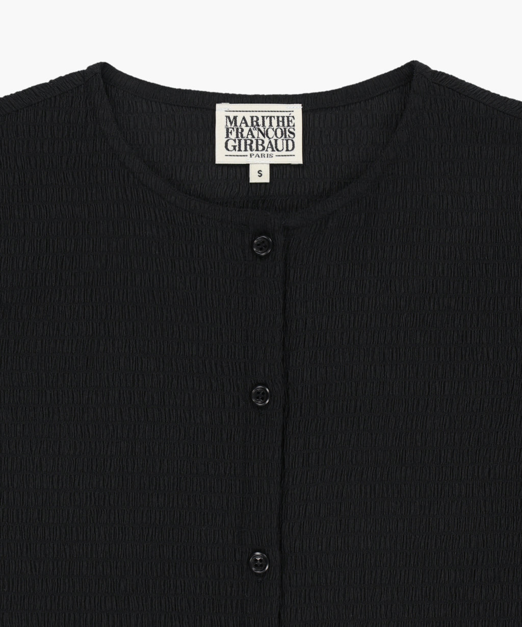 Marithe & Francois Girbaud - Crinkle Sleeveless + Cardigan Set (Black) product image 11 | TRAB K-Fashion Australia