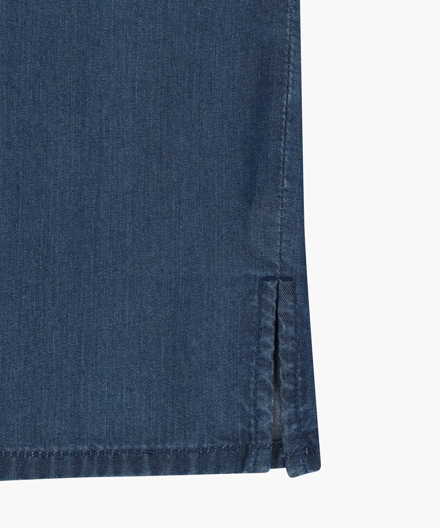 Marithe & Francois Girbaud - Sailor Collar Short Sleeve Chambray Shirt (Dark Blue) product image 11 | TRAB K-Fashion Australia