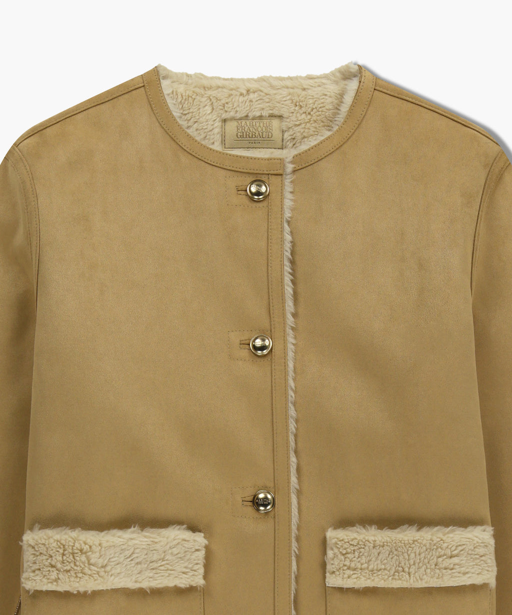Marithe & Francois Girbaud - Reversible Shearling Jacket (Beige) product image 14 | TRAB K-Fashion Australia