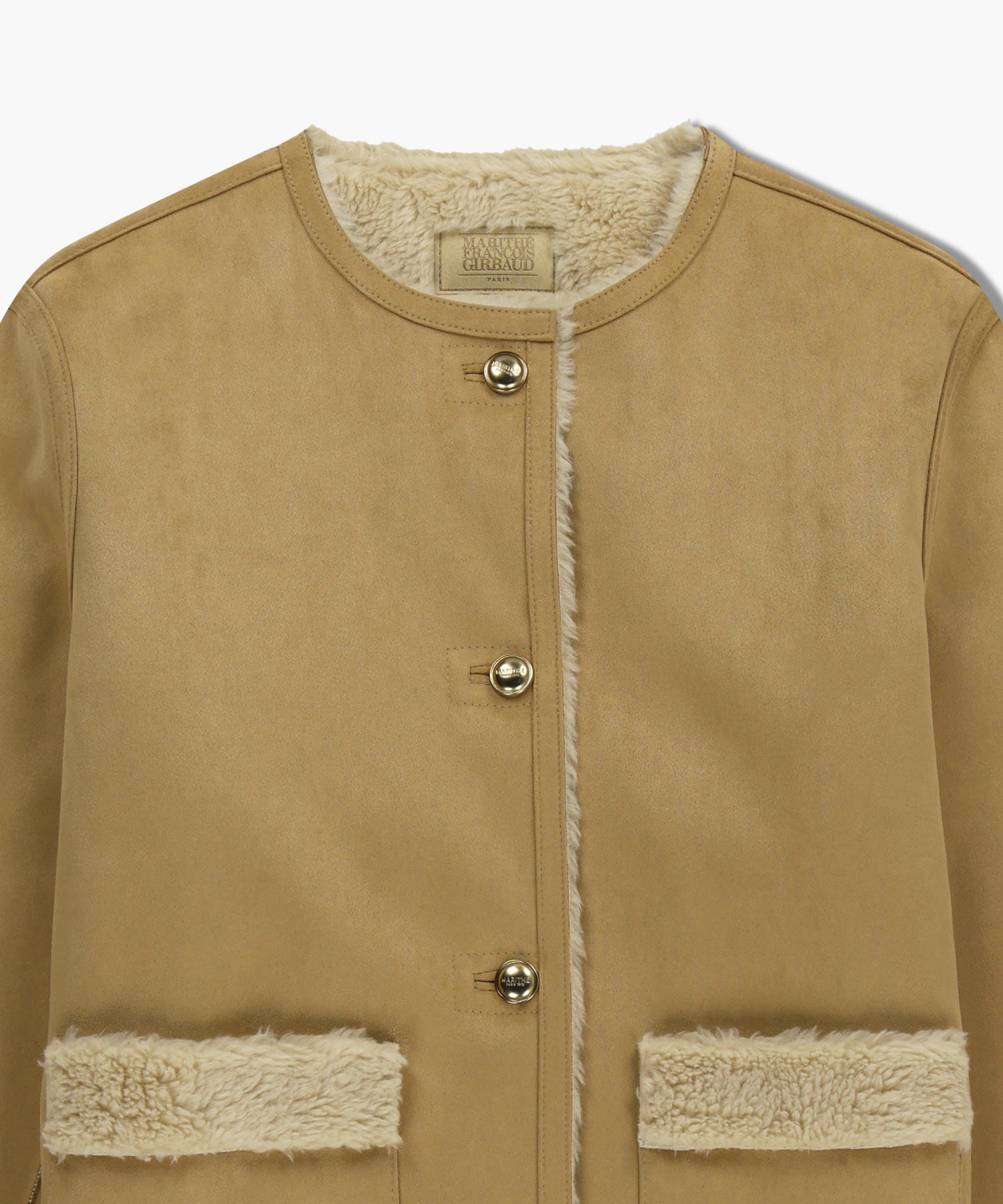 Marithe & Francois Girbaud - Reversible Shearling Jacket (Beige) product image 14 | TRAB K-Fashion Australia