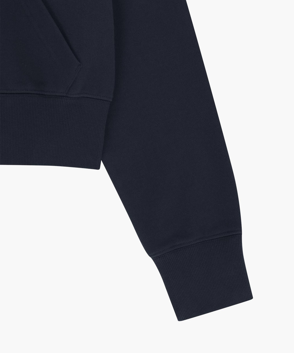 Marithe & Francois Girbaud - Back Classic Logo Crop Hoodie Zipup (Navy) product image 11 | TRAB K-Fashion Australia