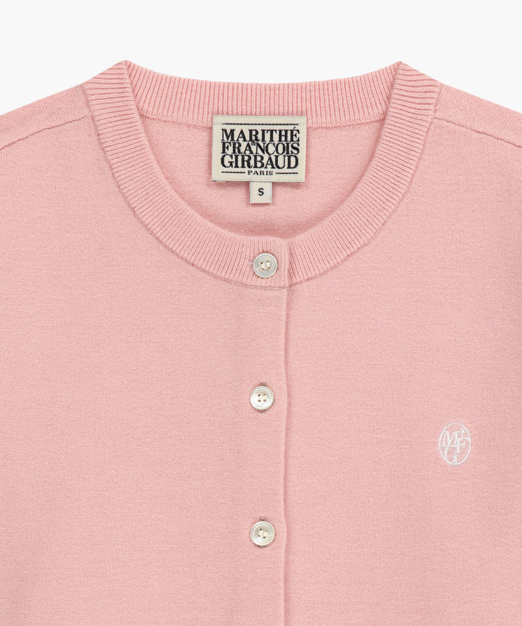 Marithe & Francois Girbaud - Basic Knit Cardigan Setup (Coral Pink) product image 11 | TRAB K-Fashion Australia