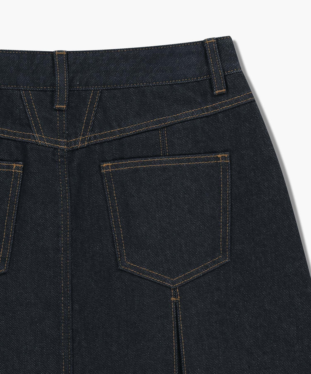 Marithe & Francois Girbaud - Denim Pleated Mini Skirt (Dark Blue) product image 13 | TRAB K-Fashion Australia